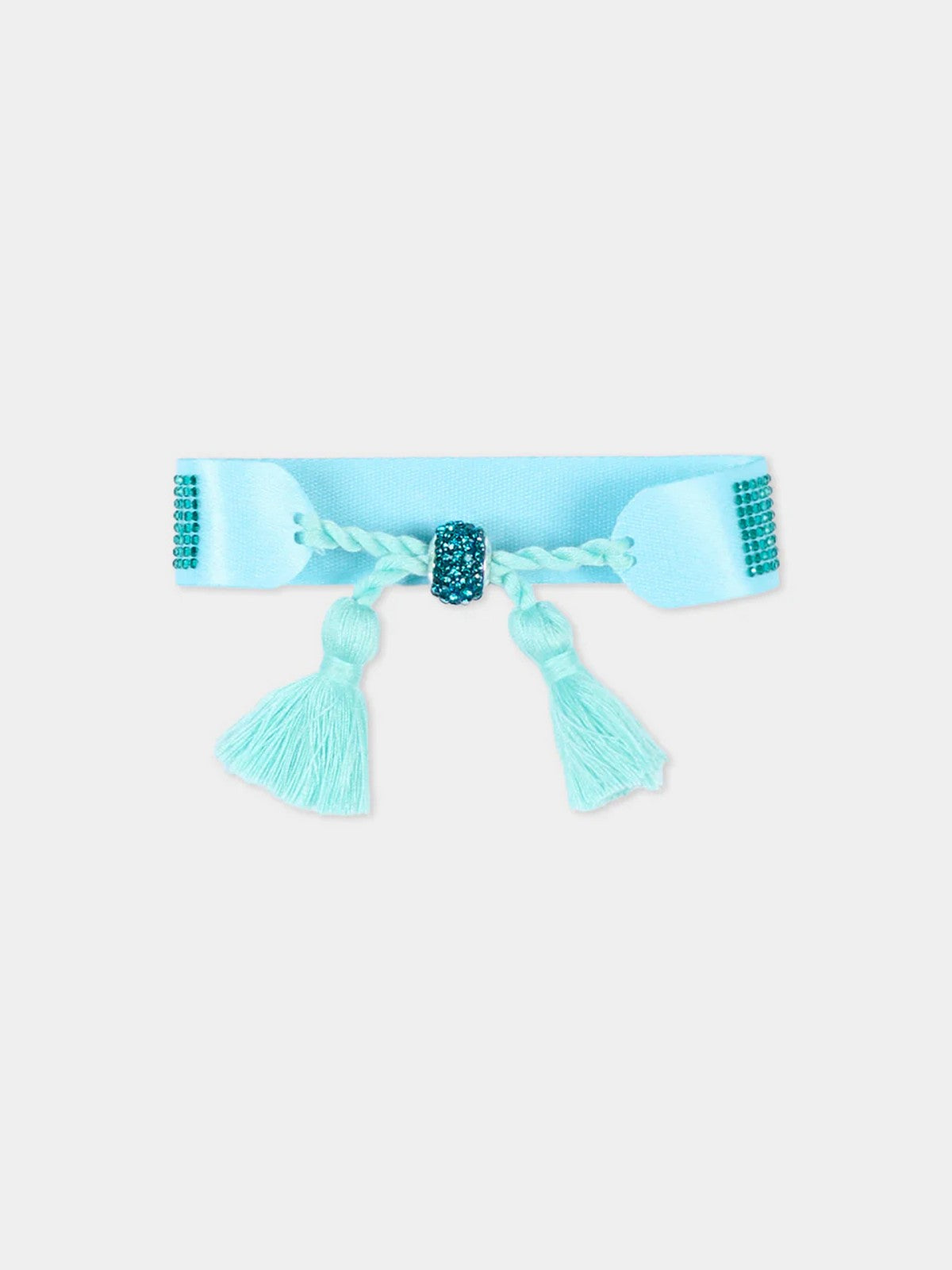 MC2 SAINT BARTH Bracciale Unisex adulto STRASS BRACELET 03419L SB 56 WATER GREEN