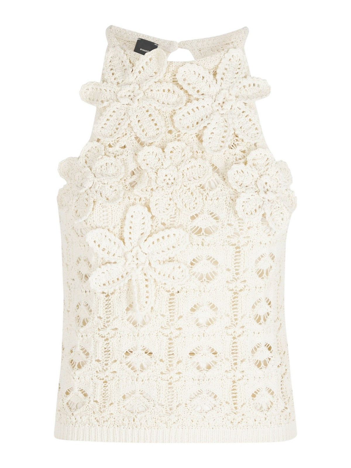 PINKO Top Donna NYMPHAEA TOP CROCHET SEWON FLO 106863-A3B8 C10 GIALLO ALABASTRO gioboutiqueweb