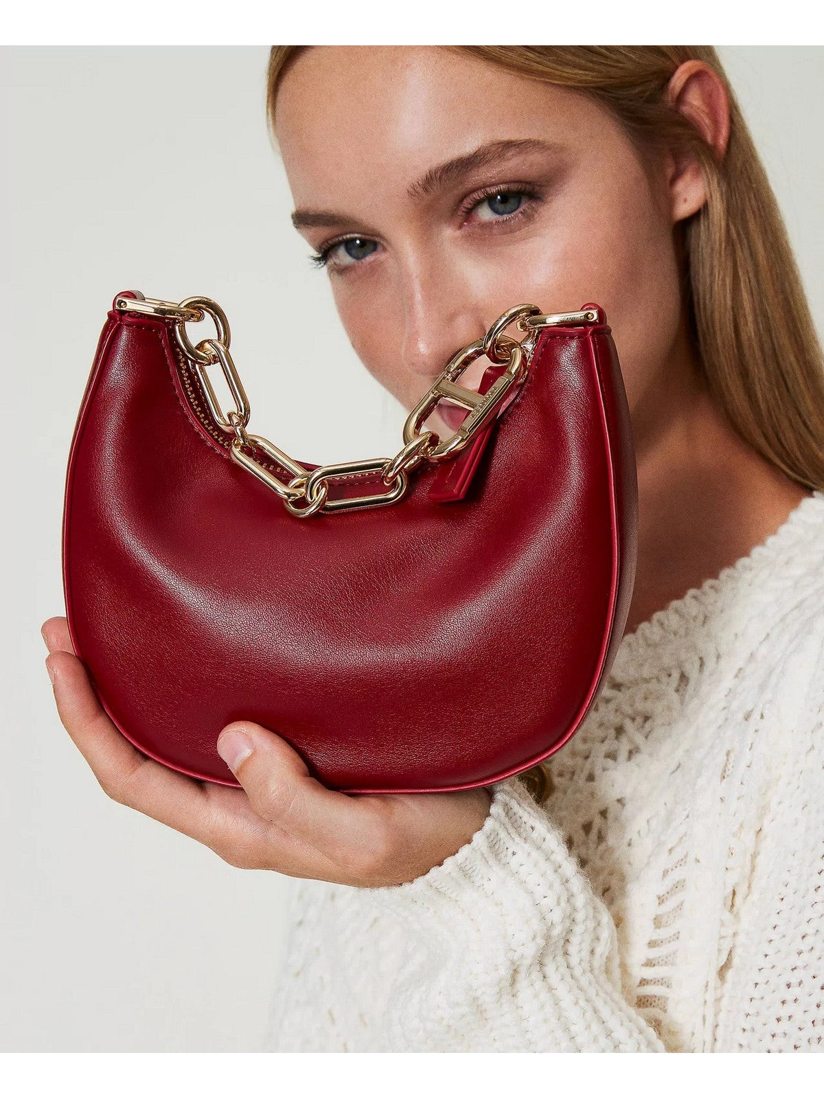 TWINSET Borsa Donna CROISSANT 242TB7220 11755 Rosso gioboutiqueweb