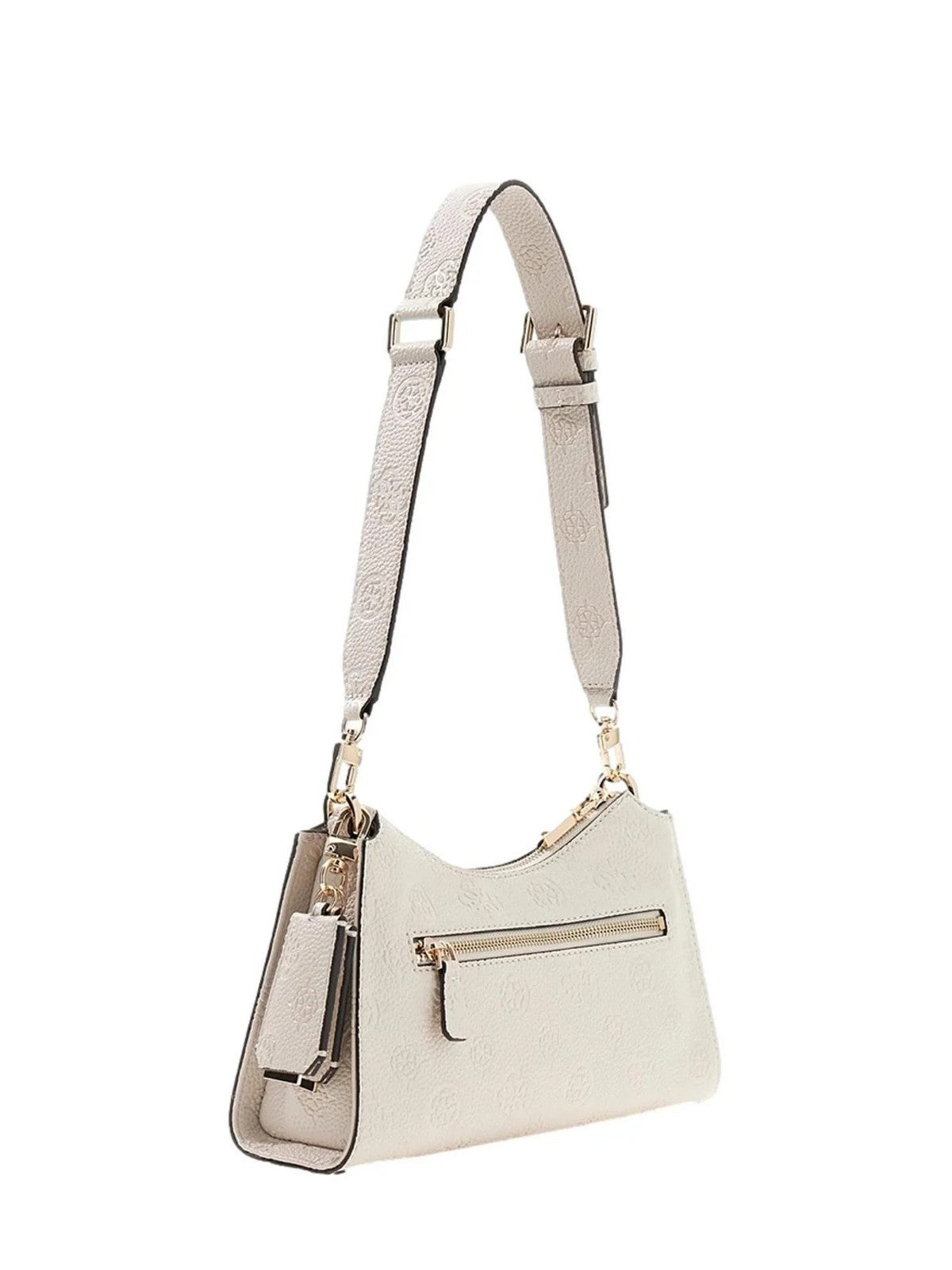 GUESS Borsa Donna CRESIDIA II TOP ZIP SHLDR BAG HWPD98 88180 OFL OFF WHITE LOGO