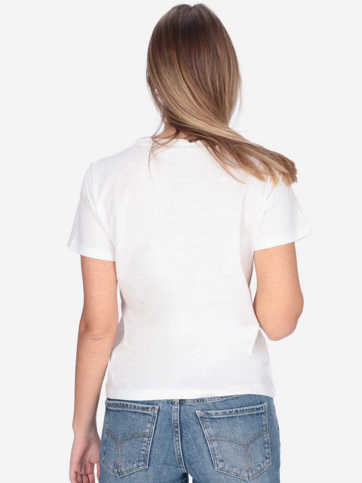 PINKO T-shirt Donna FIDENZA T-SHIRT 107094-A3C7 ZR2 BIANCO/ROSSO gioboutiqueweb