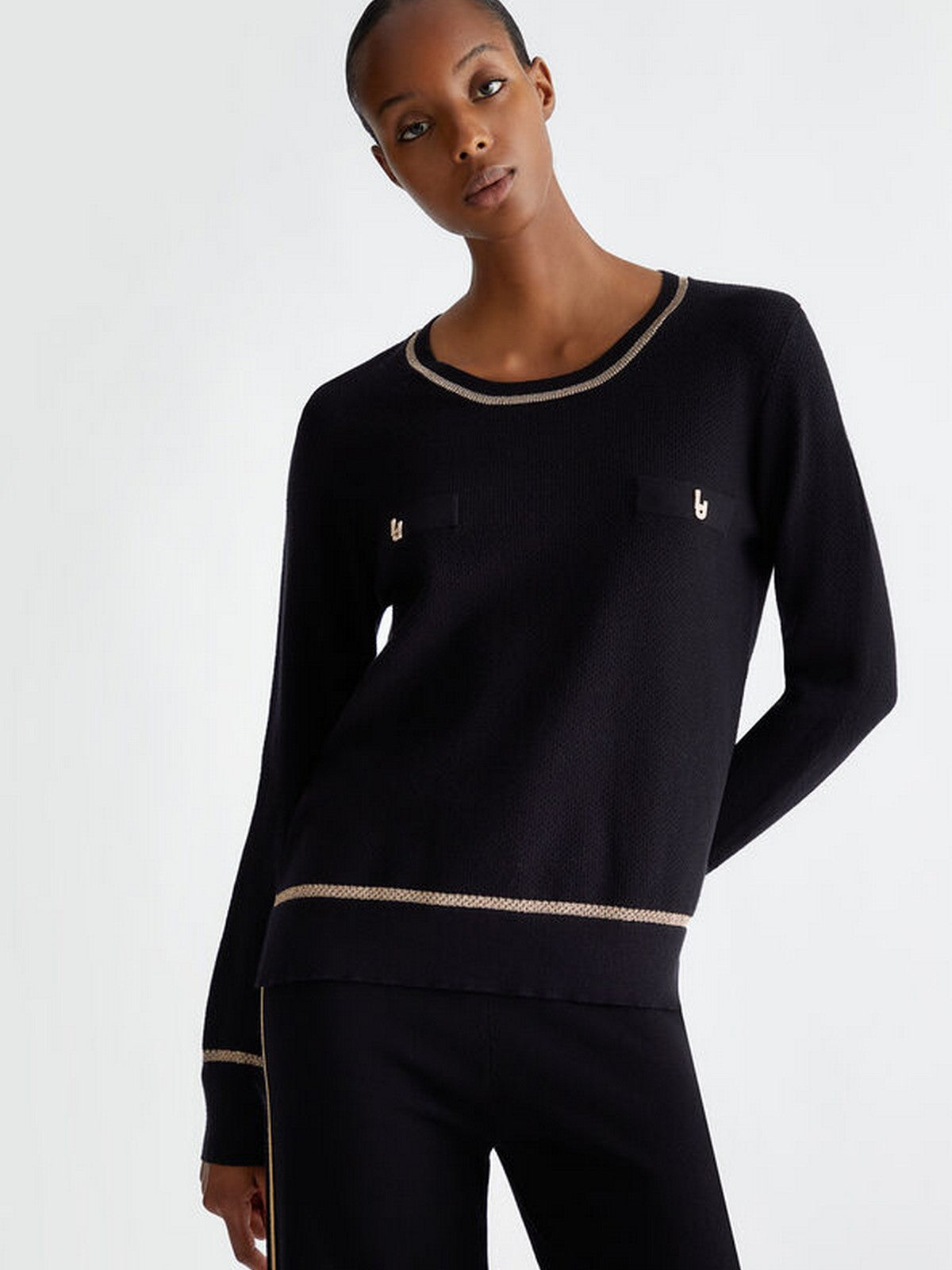 LIU JO SPORT Maglieria Donna TF4166MS75L A4268 Nero gioboutiqueweb