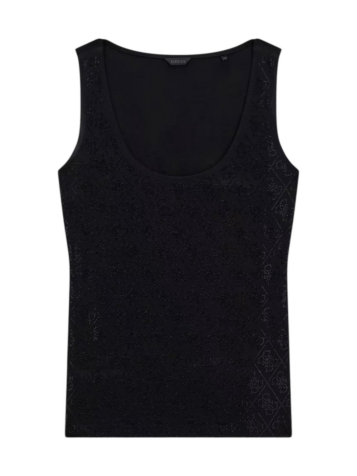 GUESS Canotta Donna SL 4G ALLOVER TANK TOP W6GP10 K2932 JBLK Jet Black A996