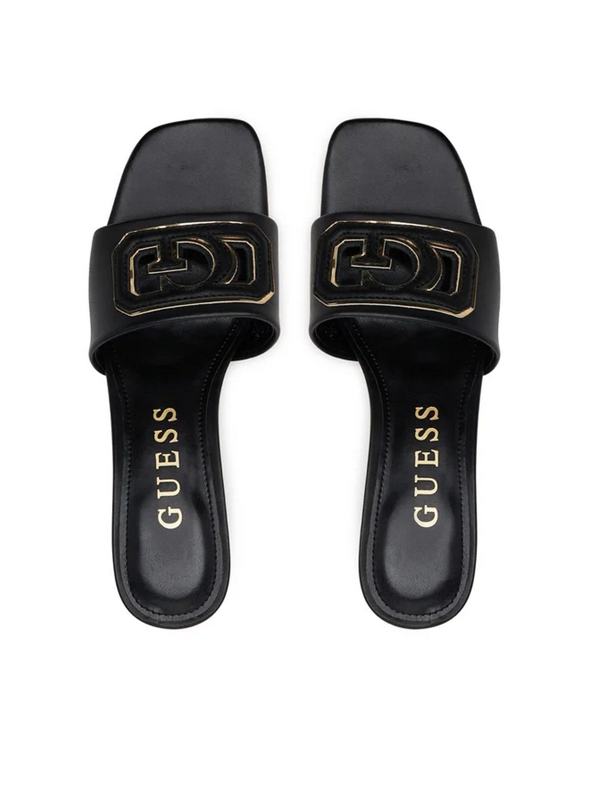 GUESS Sandalo Donna GALS FLJGAS LEA03 BLACK Nero gioboutiqueweb