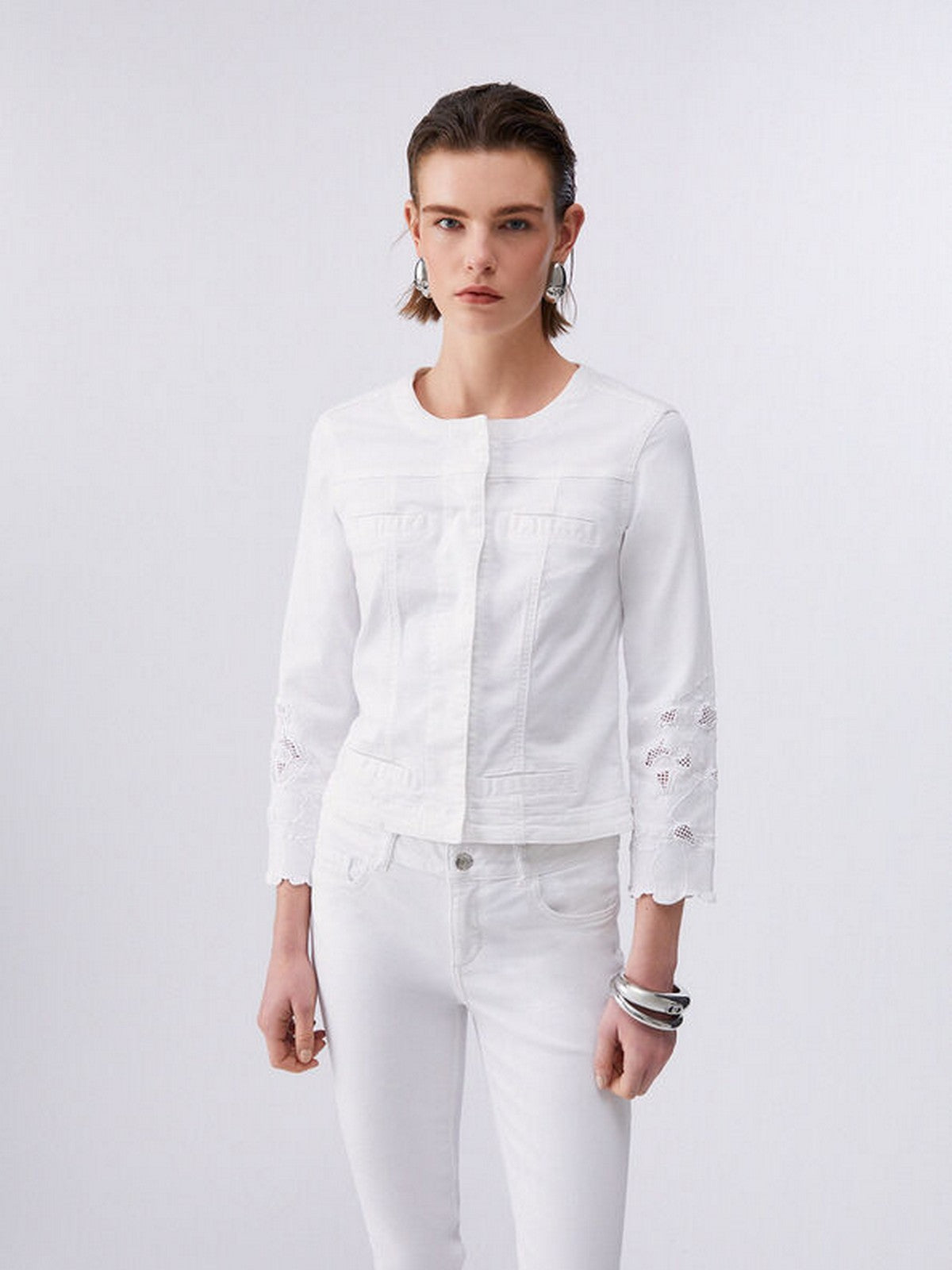 LIU JO WHITE Giubbino Donna WA6262T367A P9255 Bco ottico ric.flowe gioboutiqueweb