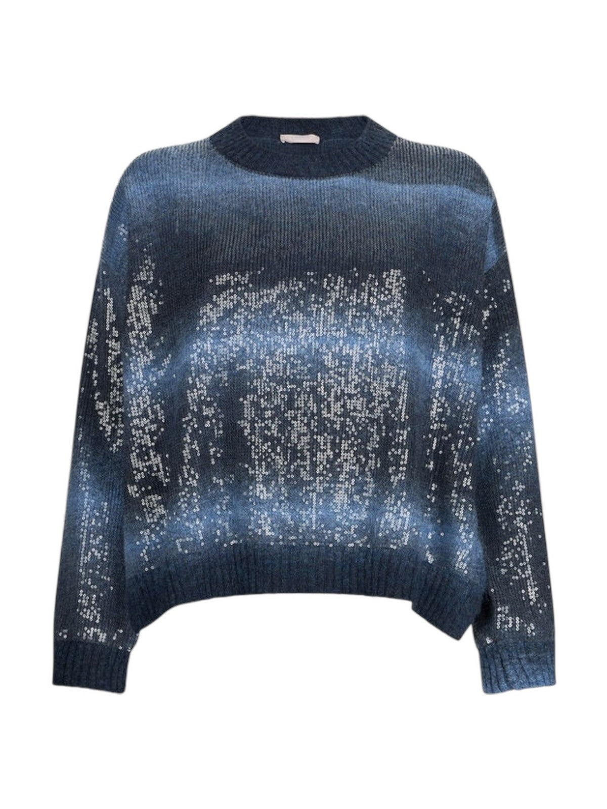 LIU JO WHITE Maglione Donna MF5380MA14R S9473 Blue shaded gioboutiqueweb