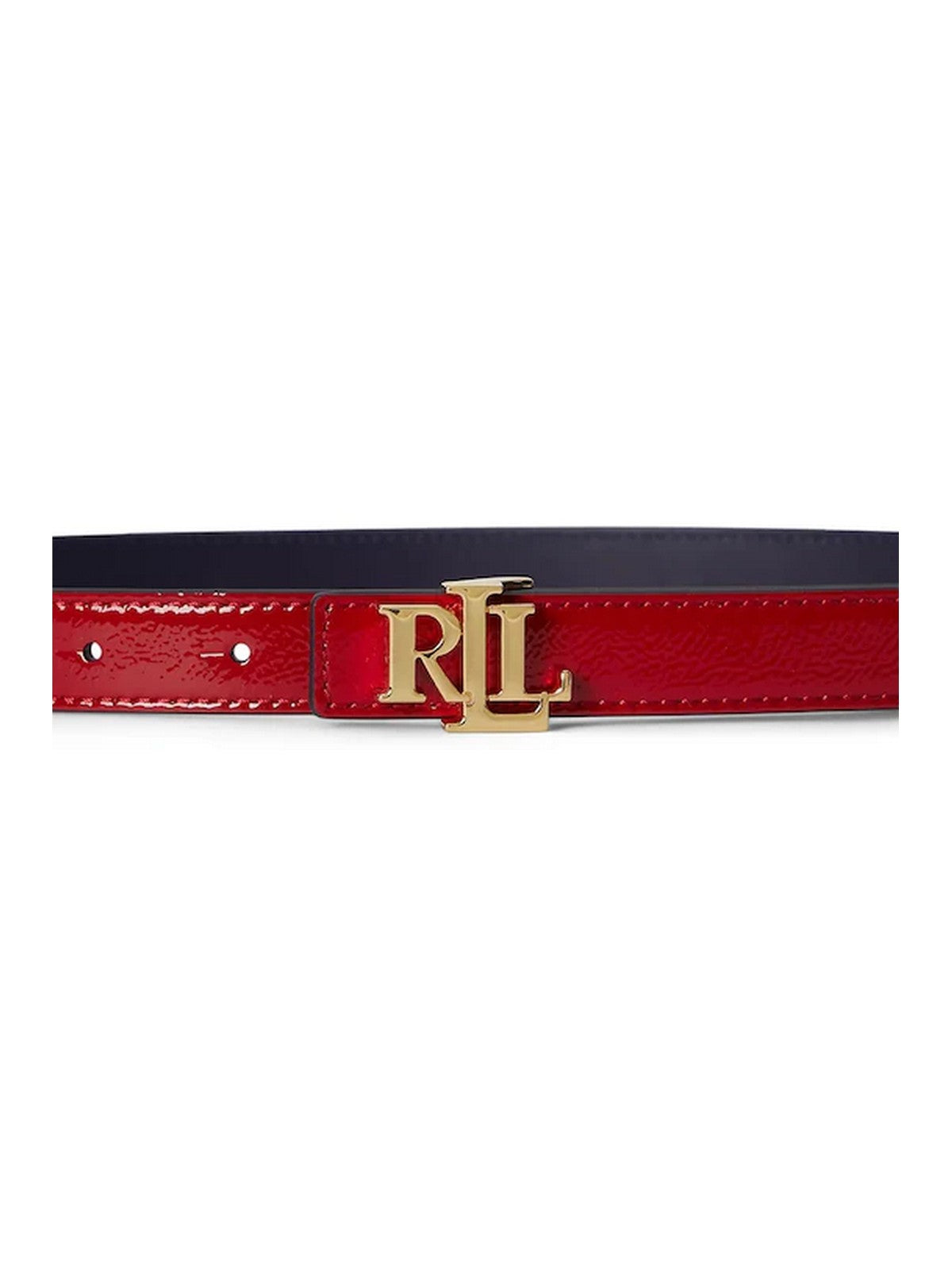 LAUREN RALPH LAUREN Cintura Donna REV LRL 20-BELT-SKINNY 412P10210 001 FESTIVE RED/REFINED NAVY gioboutiqueweb