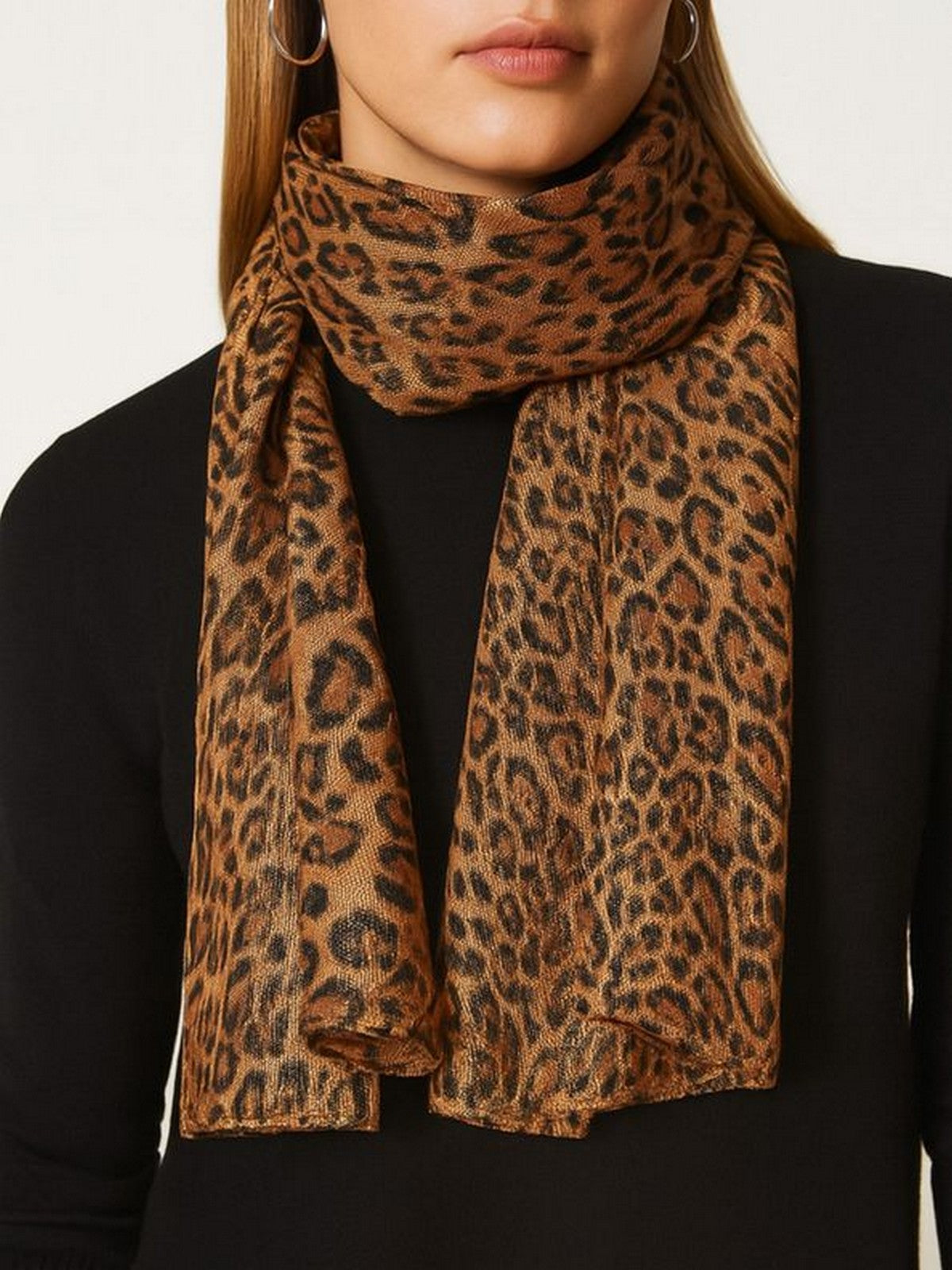 TWINSET Stola Donna SPOTTED PRINT SCARF 252TA4610 12737 ST.ANIMALIER COFFEE/LAND gioboutiqueweb