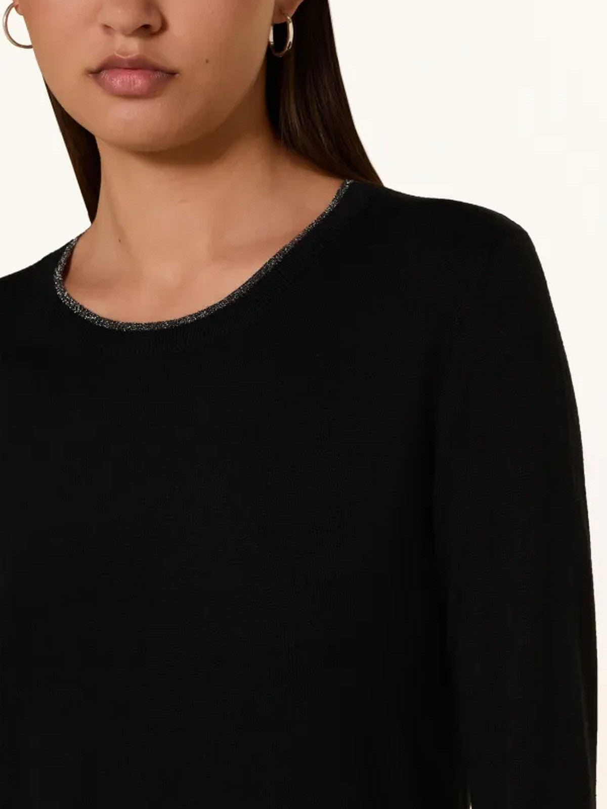 LIU JO WHITE Maglia Donna MF5226MS49I 22222 Nero gioboutiqueweb