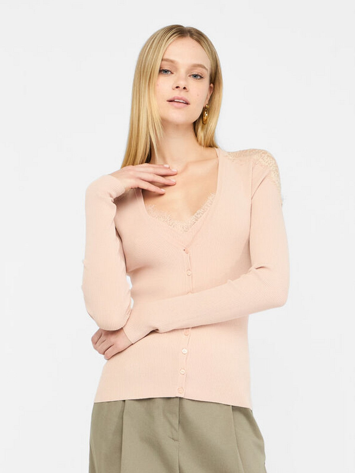 LIU JO BLACK Cardigan Donna CF5159MS46M X0719 Pink poudre