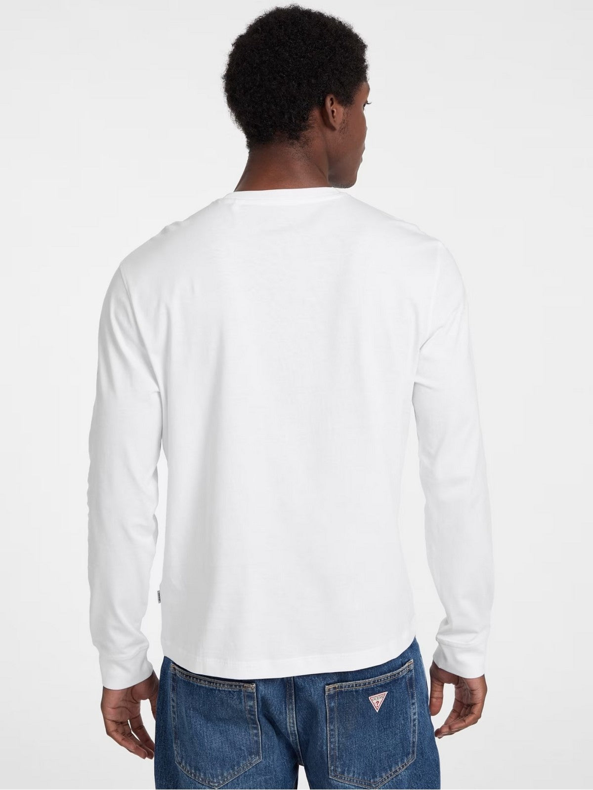 GUESS T-shirt Uomo GJ LS CN REG EMBRO TEE M5RI84 K8HM0 G011 PURE WHITE gioboutiqueweb