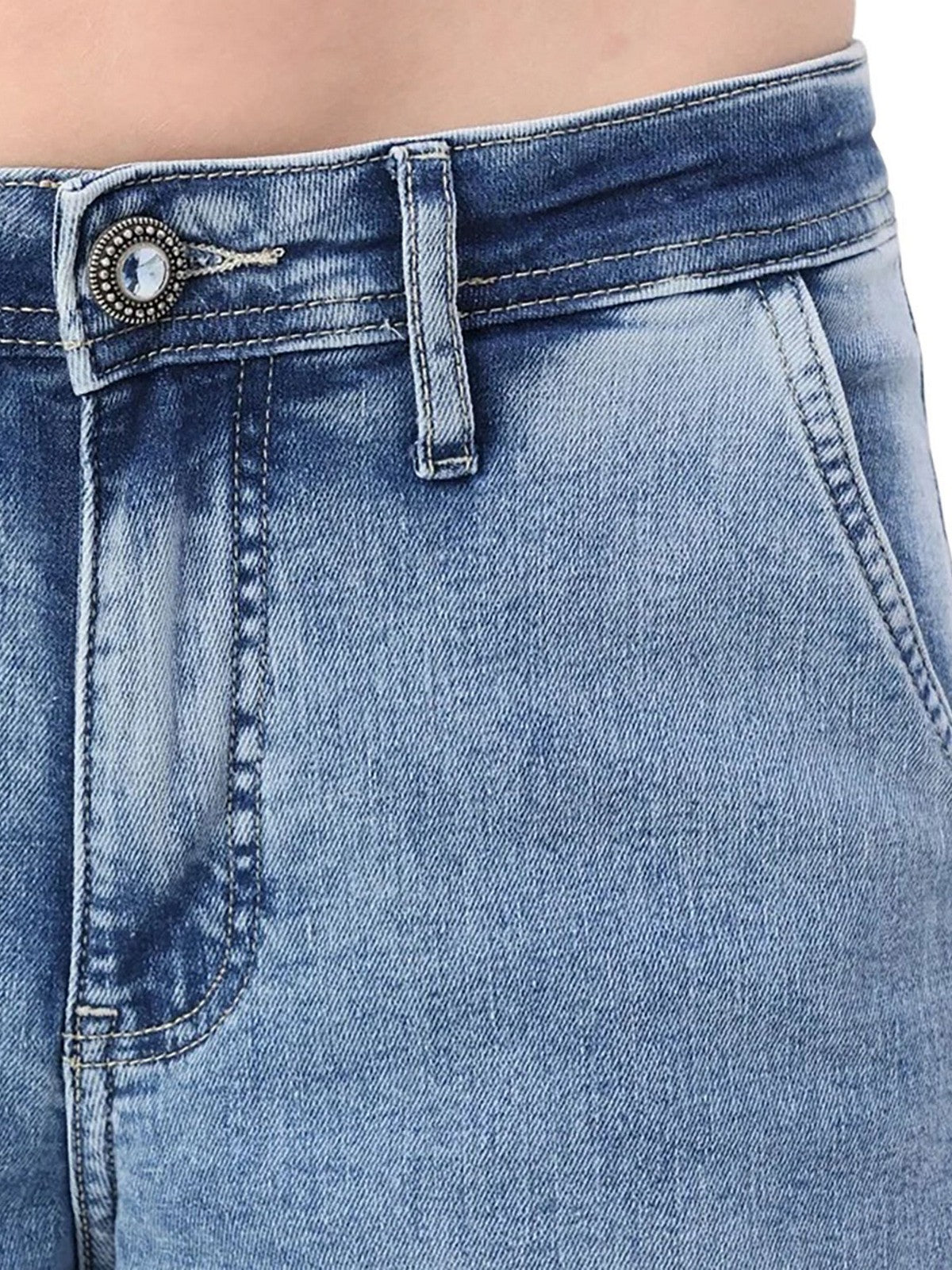GUESS Jeans Donna ZOYA WIDE LEG CROP W5RA1L D5L71 BELT Blu gioboutiqueweb