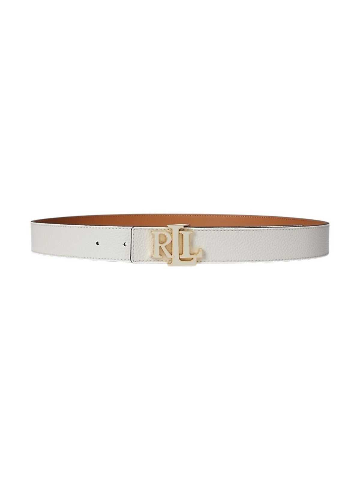 LAUREN RALPH LAUREN Cintura Donna REV LRL 30-BELT-MEDIUM 412P04417 003 SOFT WHITE/CLASSIC CARAMEL gioboutiqueweb
