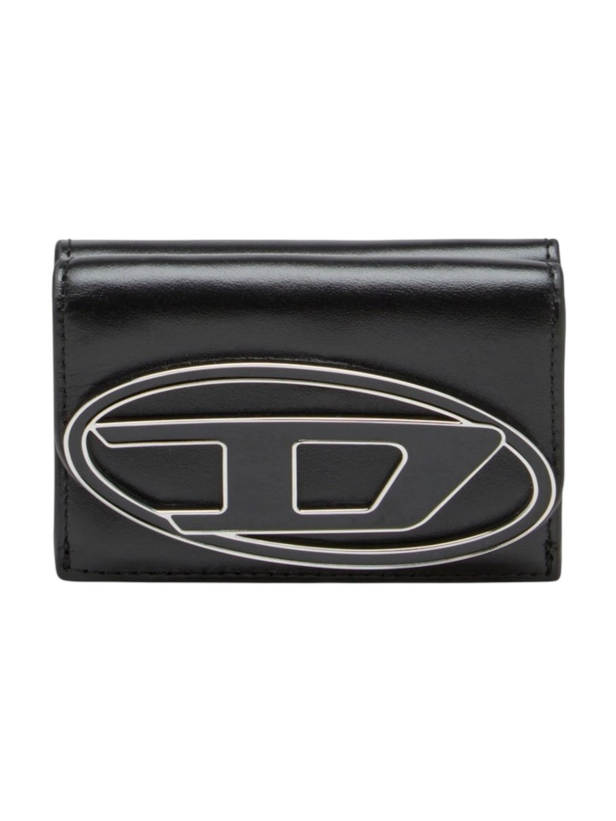 DIESEL Portafoglio Donna 1DR 1DR TRI FOLD COIN XS II WALLET X09887 PR818 T8013 001 - BLACK gioboutiqueweb