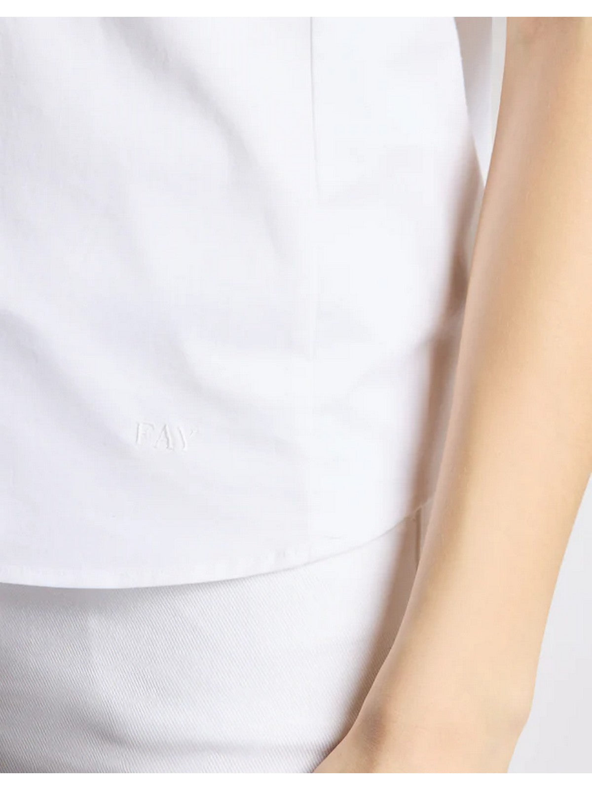 FAY Camicia Donna NCWA252600SZGRB001 Bianco gioboutiqueweb