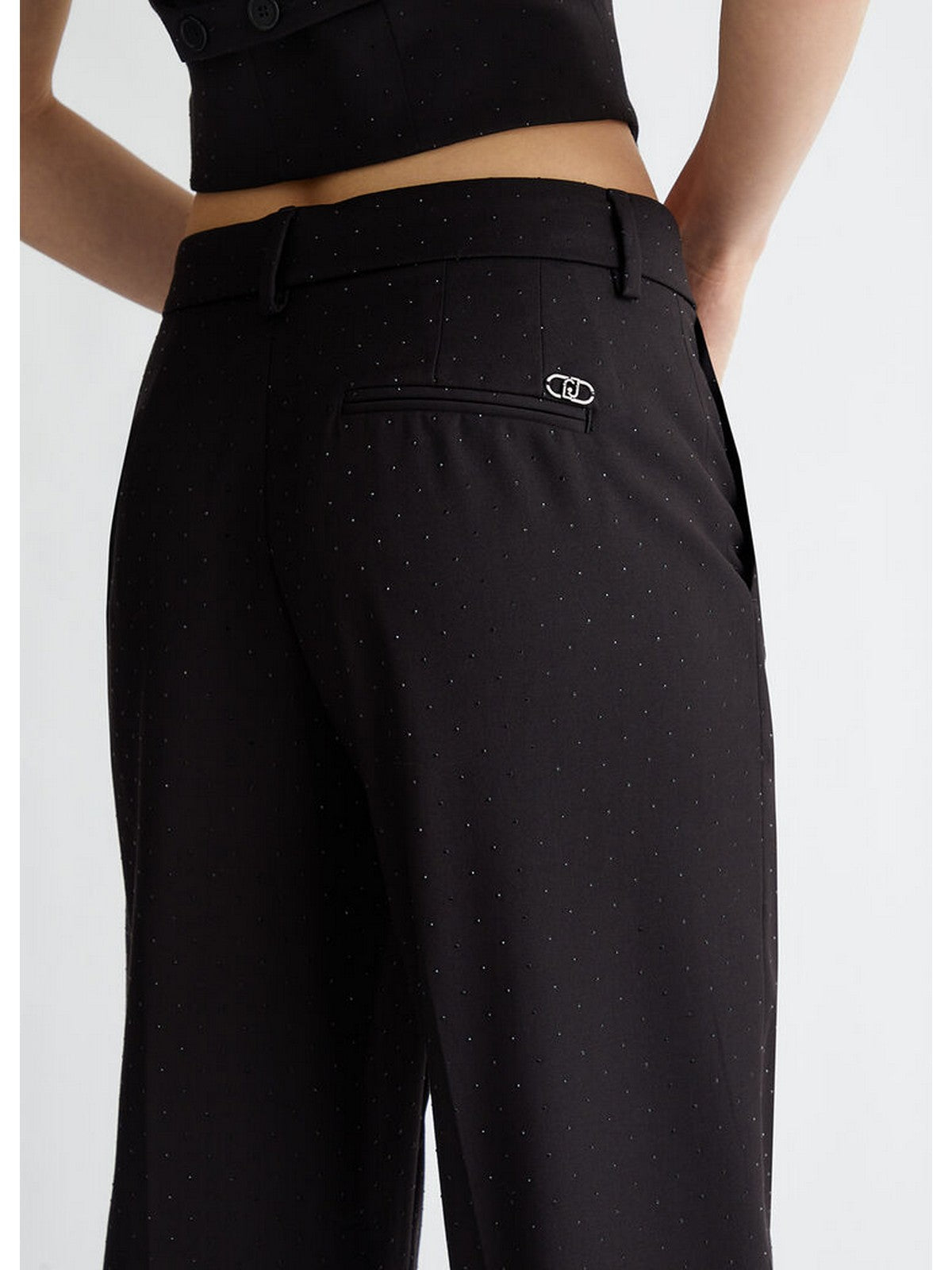 LIU JO WHITE Pantalone Donna WF4447T2627 M9027 Nero gioboutiqueweb
