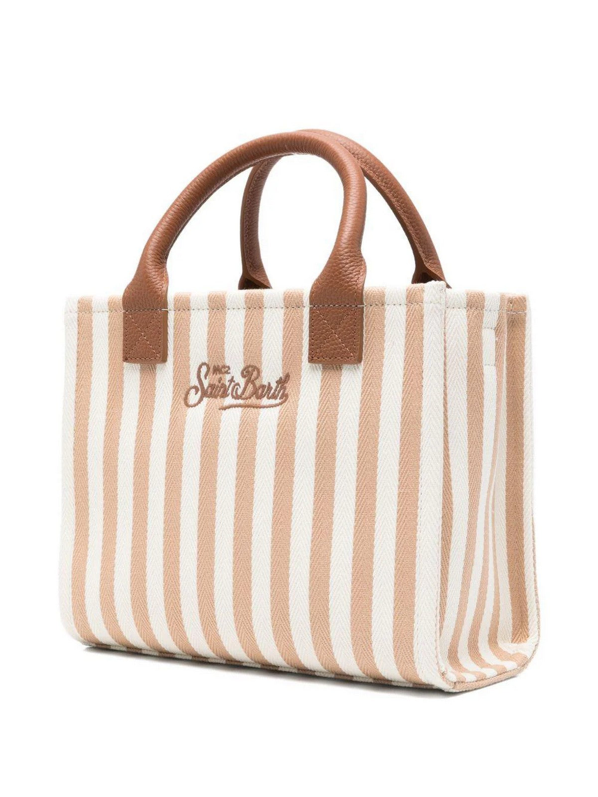 MC2 SAINT BARTH Borsa Donna VANITY BAG MIDI 01782L HB STRIPES LEATHER 1919 EMB
