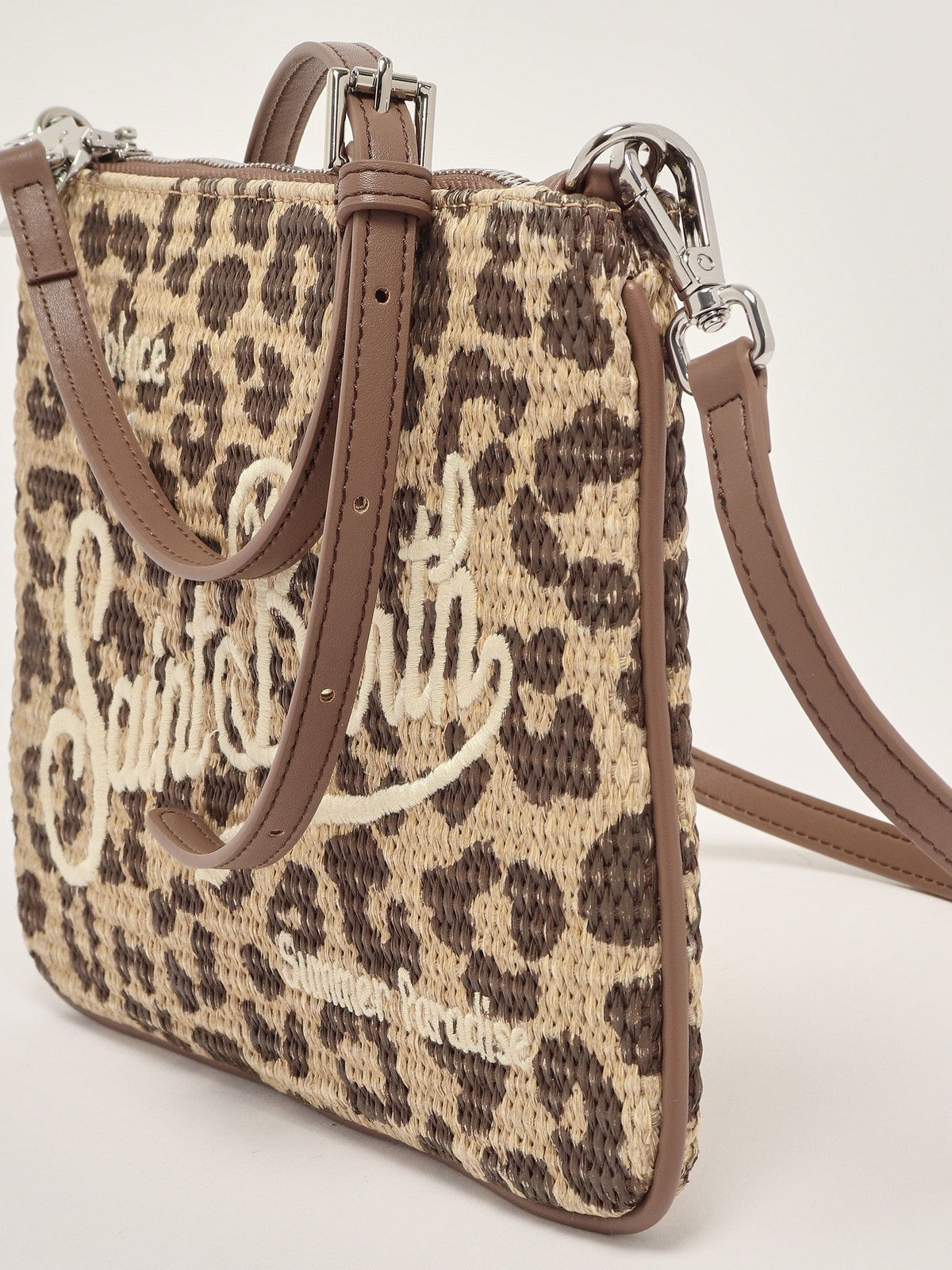 MC2 SAINT BARTH Borsa Donna PARISIENNE STRAW 00349L LEOPARD 18 EMB