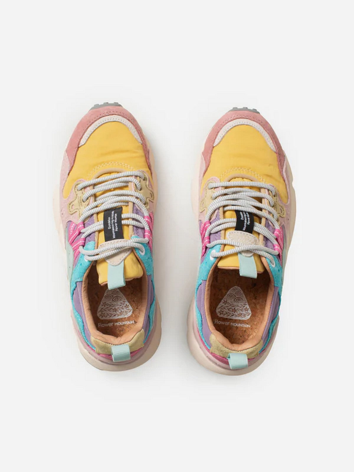 FLOWER MOUNTAIN Sneaker Donna YAMANO 3 WOMAN 2017817-01-1H07 PINK-OCHER-LIGHT PINK gioboutiqueweb