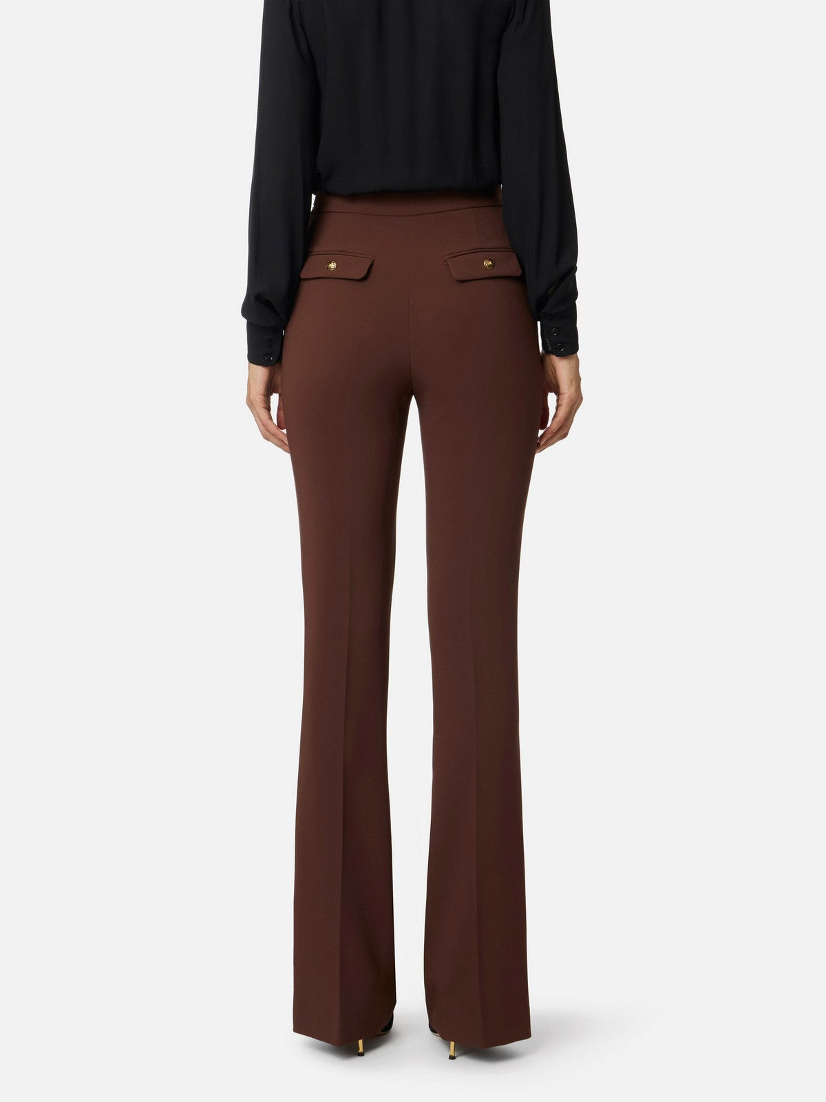 ELISABETTA FRANCHI Pantalone Donna PA14157E2 EA3 COFFEE gioboutiqueweb