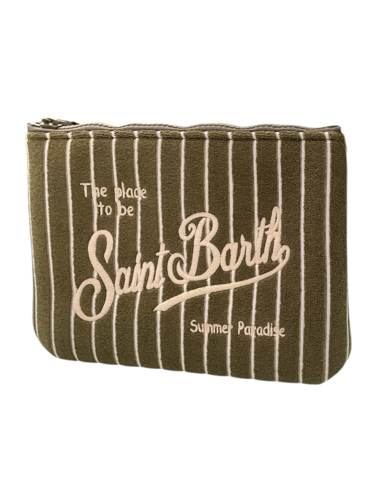 MC2 SAINT BARTH Pochette Unisex adulto ALINE SPONGE 00529L TERRY EMBOSSED STRIPES TINY V 52 EMB