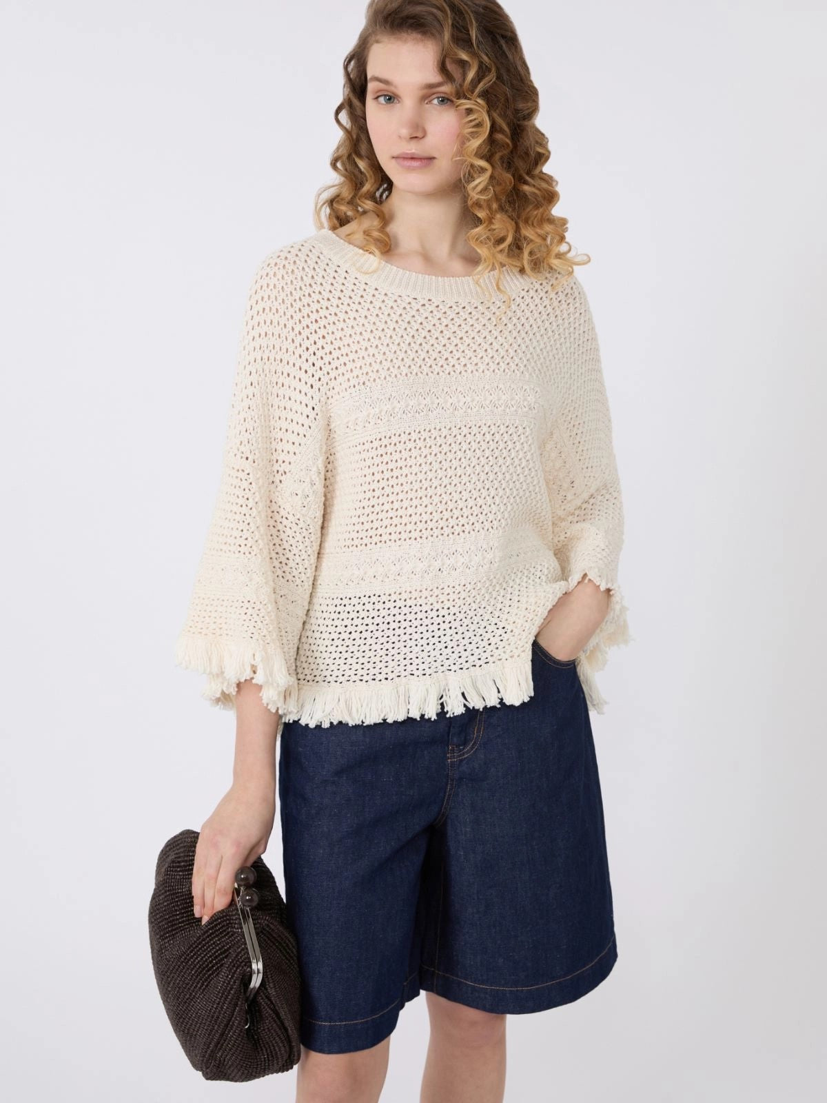 MAX MARA WEEKEND Maglia Donna WKDPALATO 2615361092600 001 ECRU gioboutiqueweb