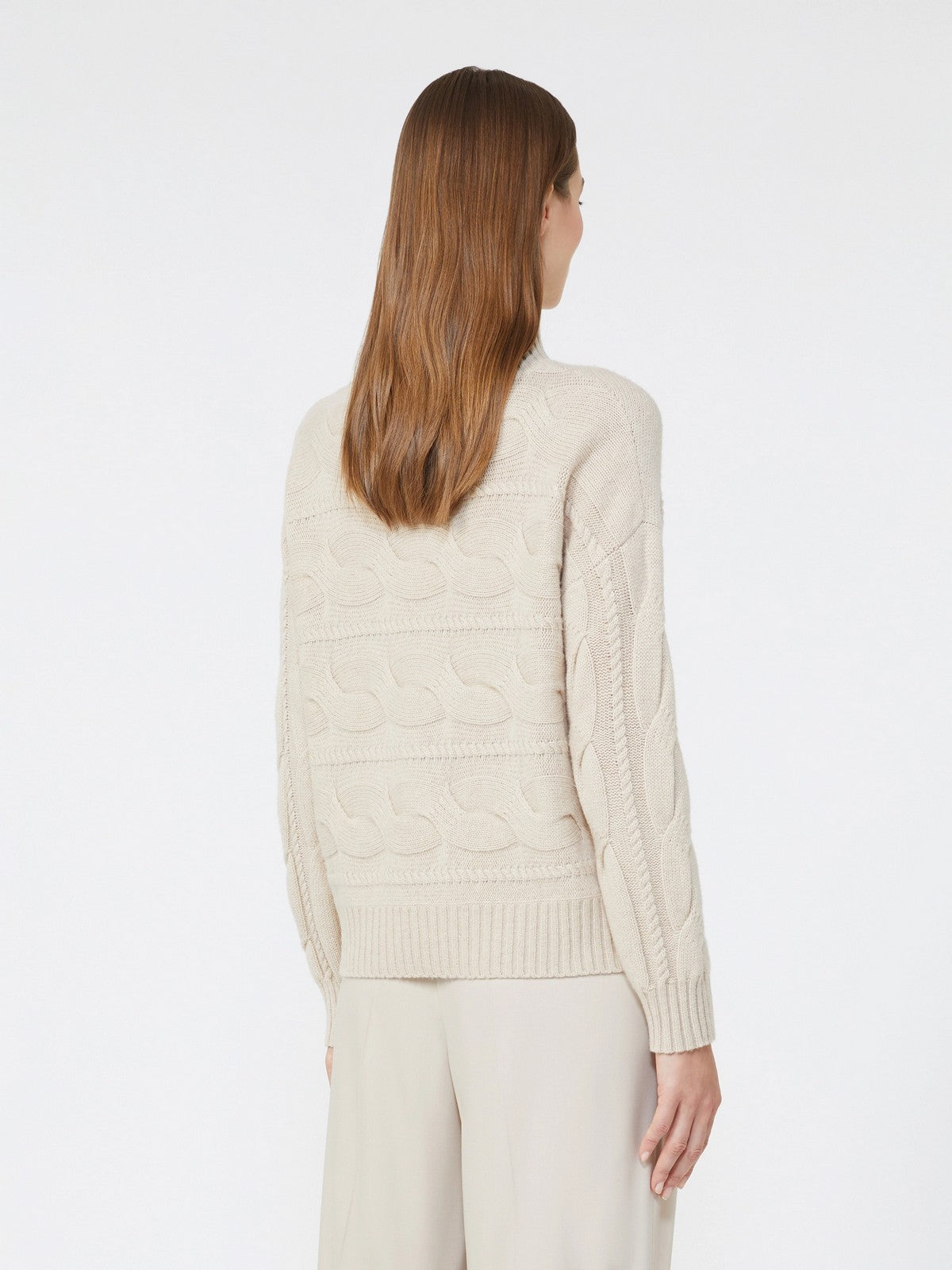 MAX MARA Maglione dolcevita Donna VODKA 2526366042600 002 BEIGE MELANGE