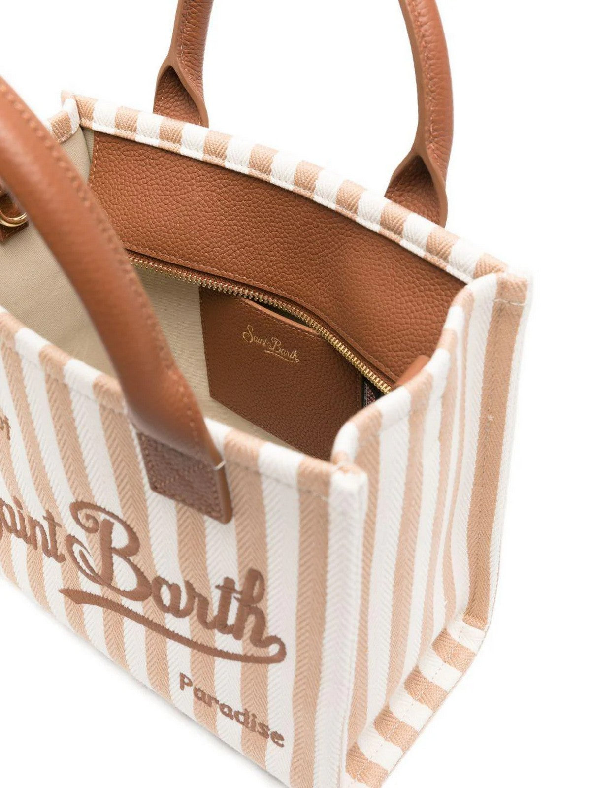 MC2 SAINT BARTH Borsa Donna VANITY BAG MIDI 01782L HB STRIPES LEATHER 1919 EMB
