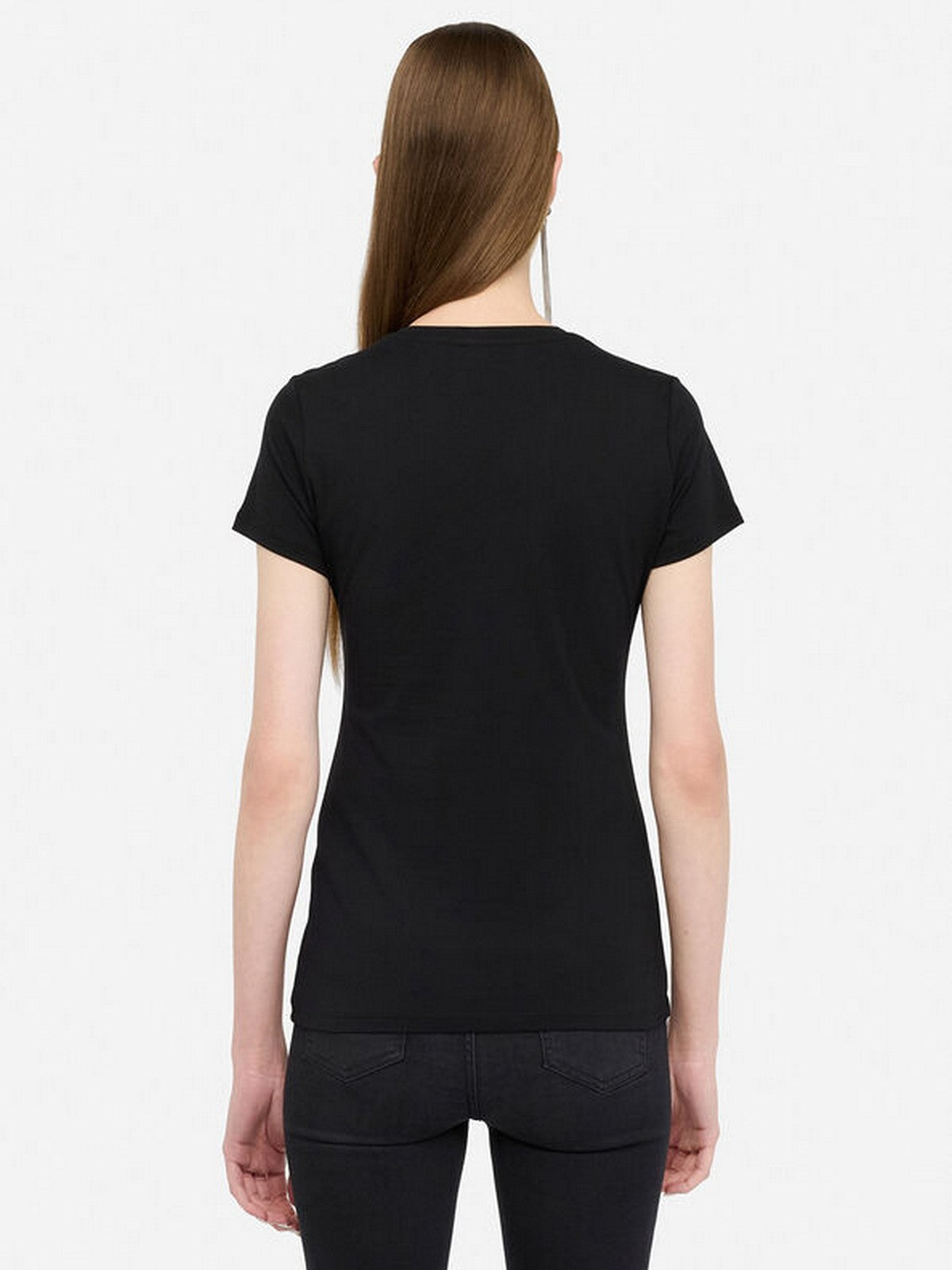 LIU JO BLUE DENIM T-shirt Donna UF5265JS923 M9941 Nero/LiuJo rock