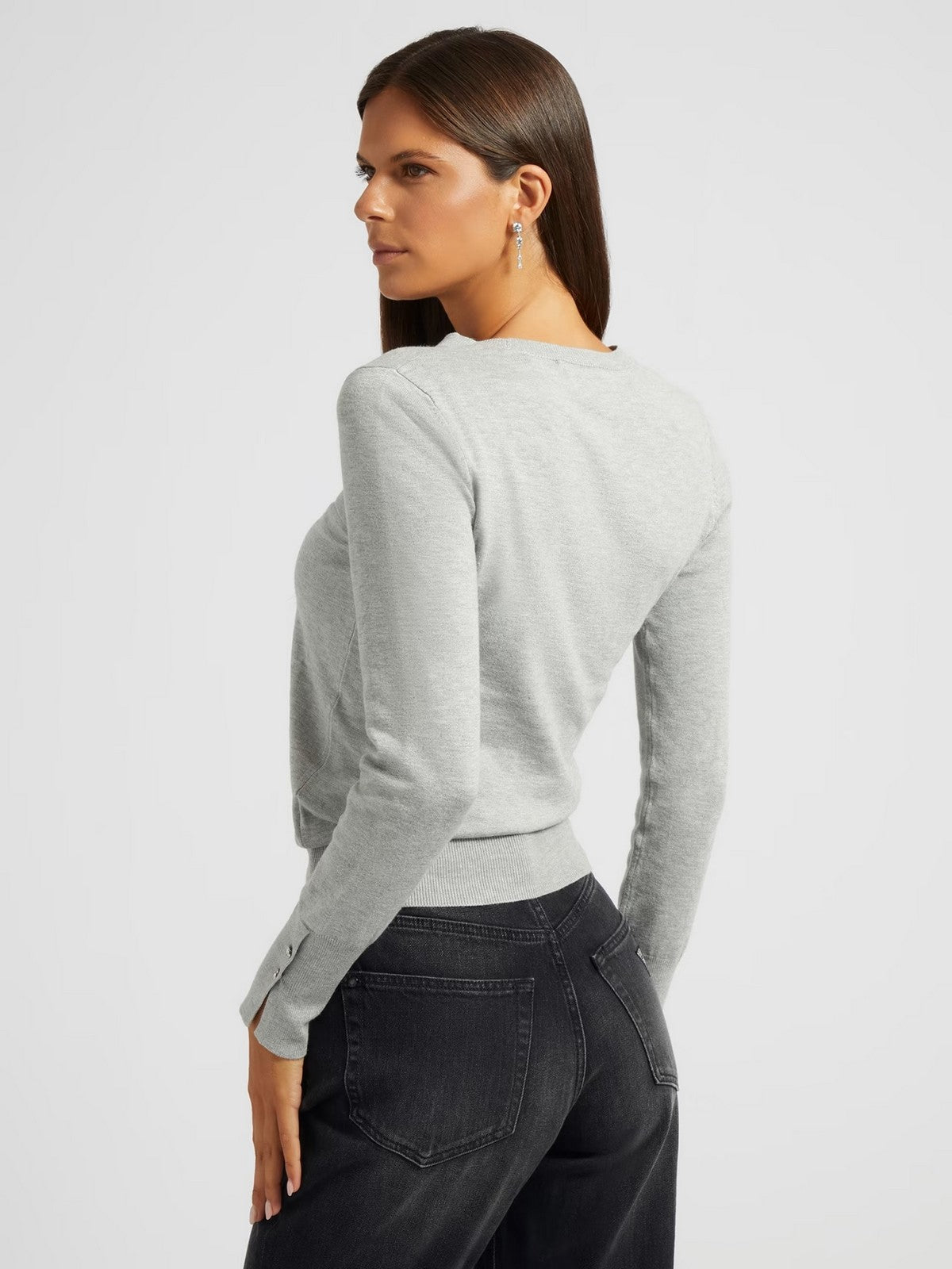 GUESS Maglione Donna ELINOR RN LS SWTR W2YR30 Z2V62 H9C9 Grigio gioboutiqueweb
