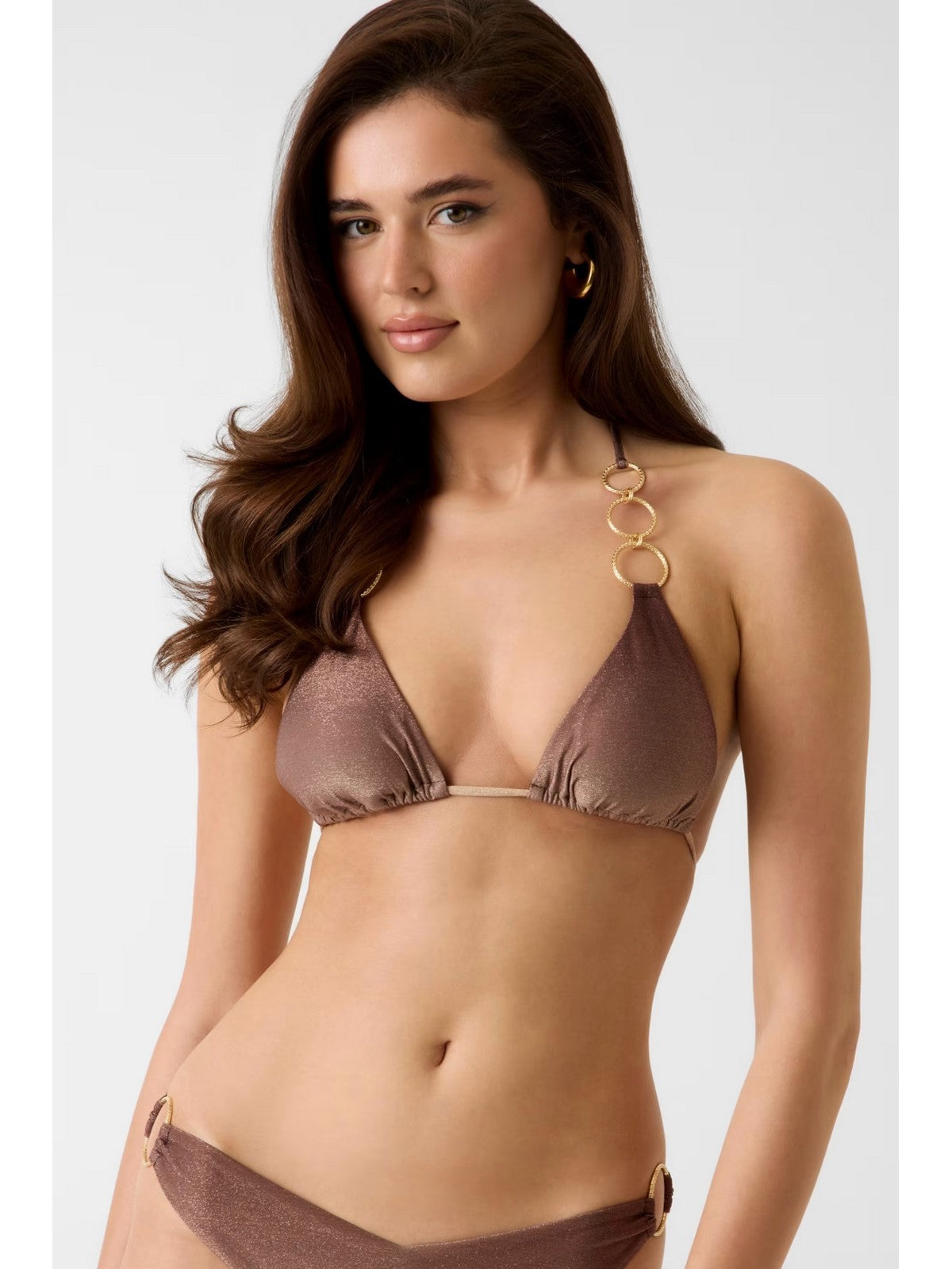 GUESS BEACHWEAR Costume da bagno Donna IRIS REM PADDING TRIANGLE BRA E6GJ11 KF600 PMJQ BROWN SHADE AOP gioboutiqueweb