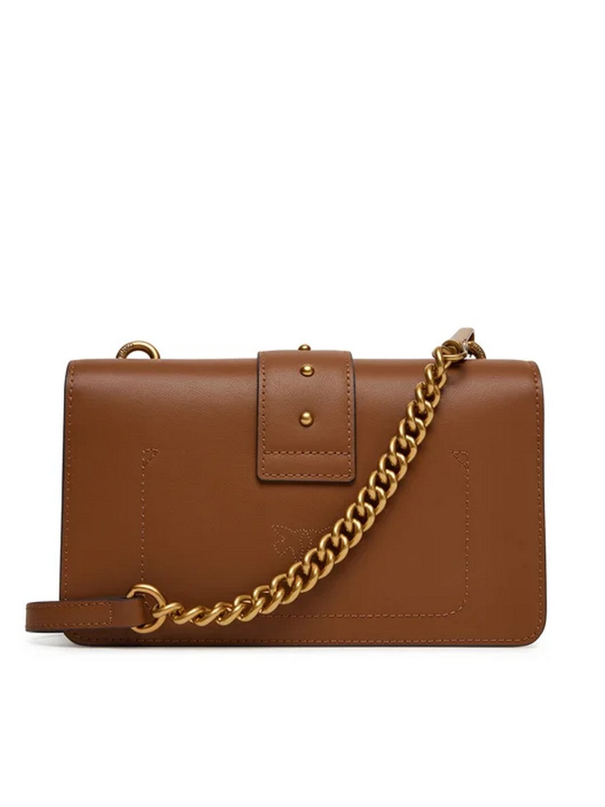 PINKO Borsa Donna LOVE ONE MINI ST. CL 105856-A0F1 L17Q MARRONE - LEONE-ANTIQUE GOLD gioboutiqueweb