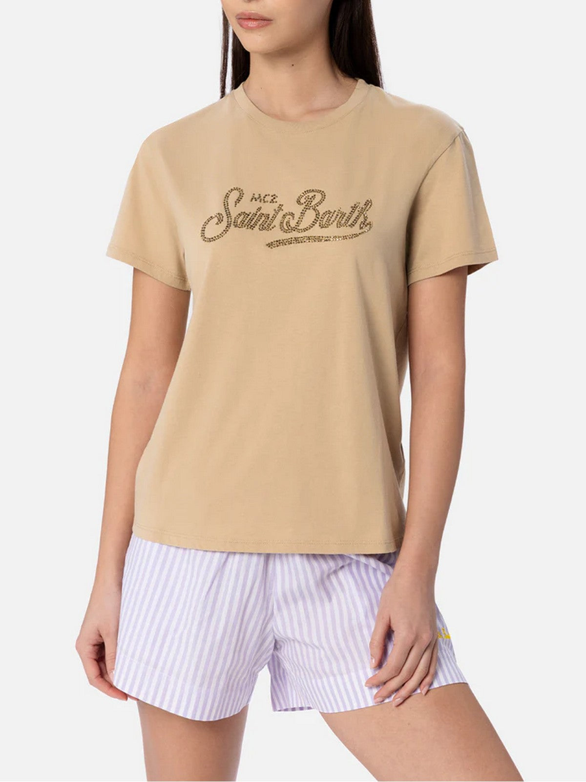 MC2 SAINT BARTH T-Shirt e Polo Donna EMILIE 05143F Beige gioboutiqueweb