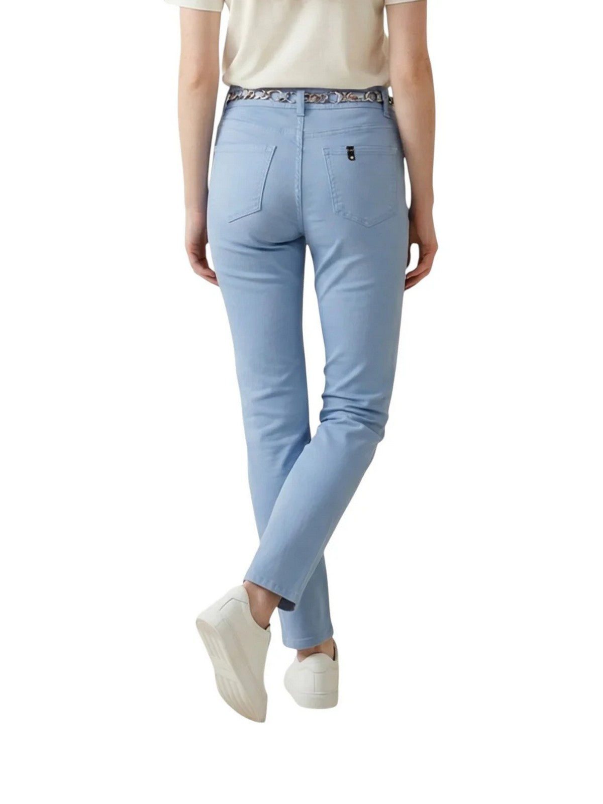 LIU JO WHITE Pantalone Donna WA6260T367A P9258 Brig.blue wave flowe gioboutiqueweb