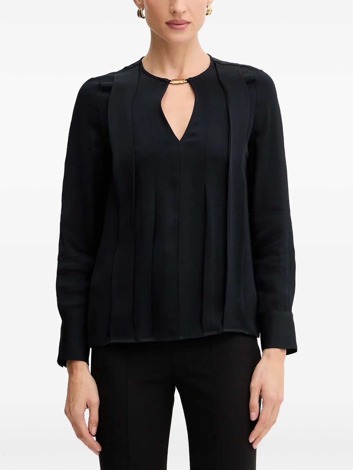 MARCIANO Blusa Donna ANITA V NECK LS BLOUSE 5YGH14 7356A JBLK Jet Black A996