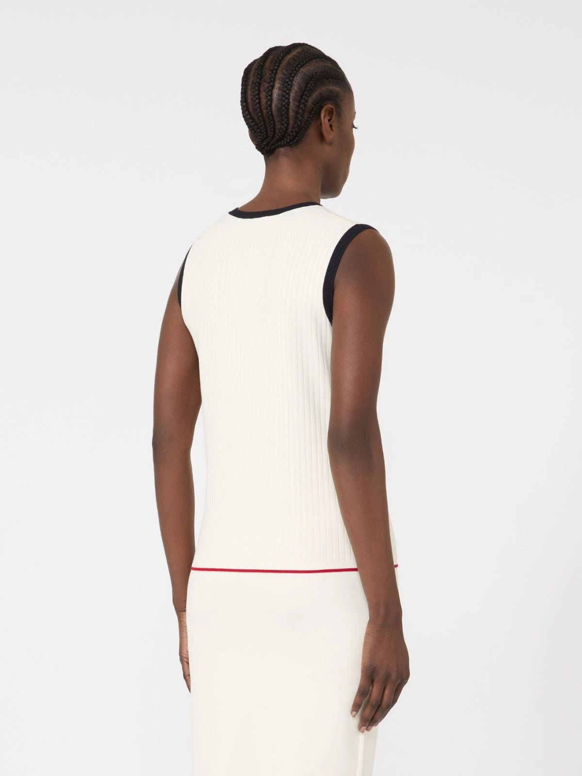 MAX MARA STUDIO Maglia Donna MSTUMILE 2616361131600 009 BIANCO BLU gioboutiqueweb