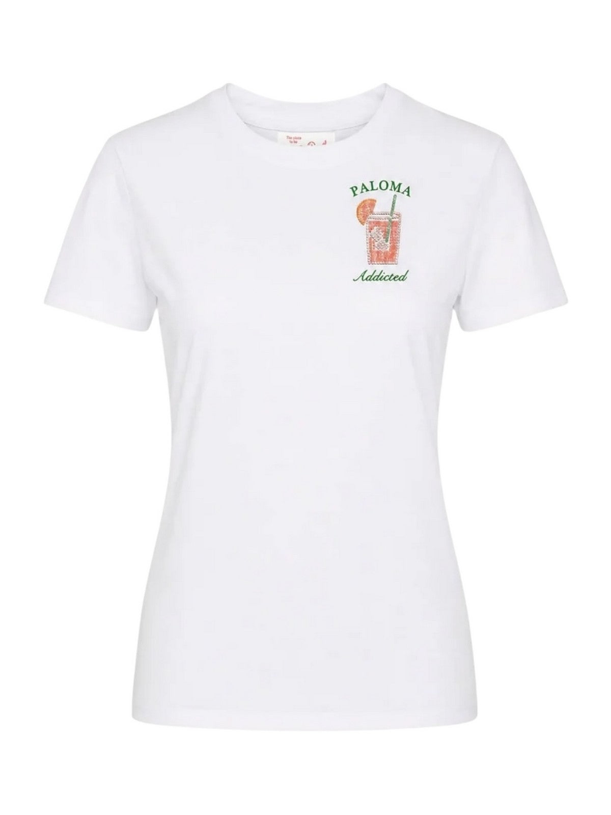 MC2 SAINT BARTH T-shirt Donna EMILIE 01218L PALOMA ADDICTED 01N STRASS EMB gioboutiqueweb