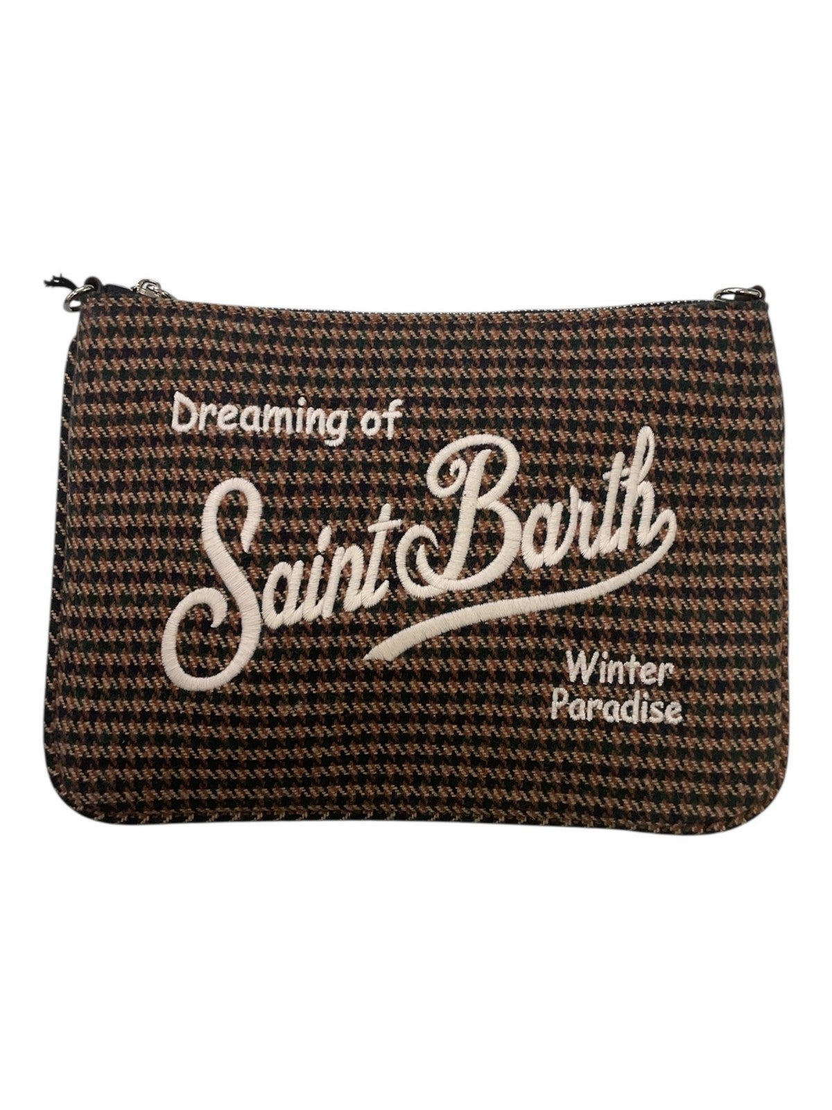 MC2 SAINT BARTH Pochette Donna PARISIENNE WOOL 01358I PIED DE POULE SOFT 5161 EMB gioboutiqueweb
