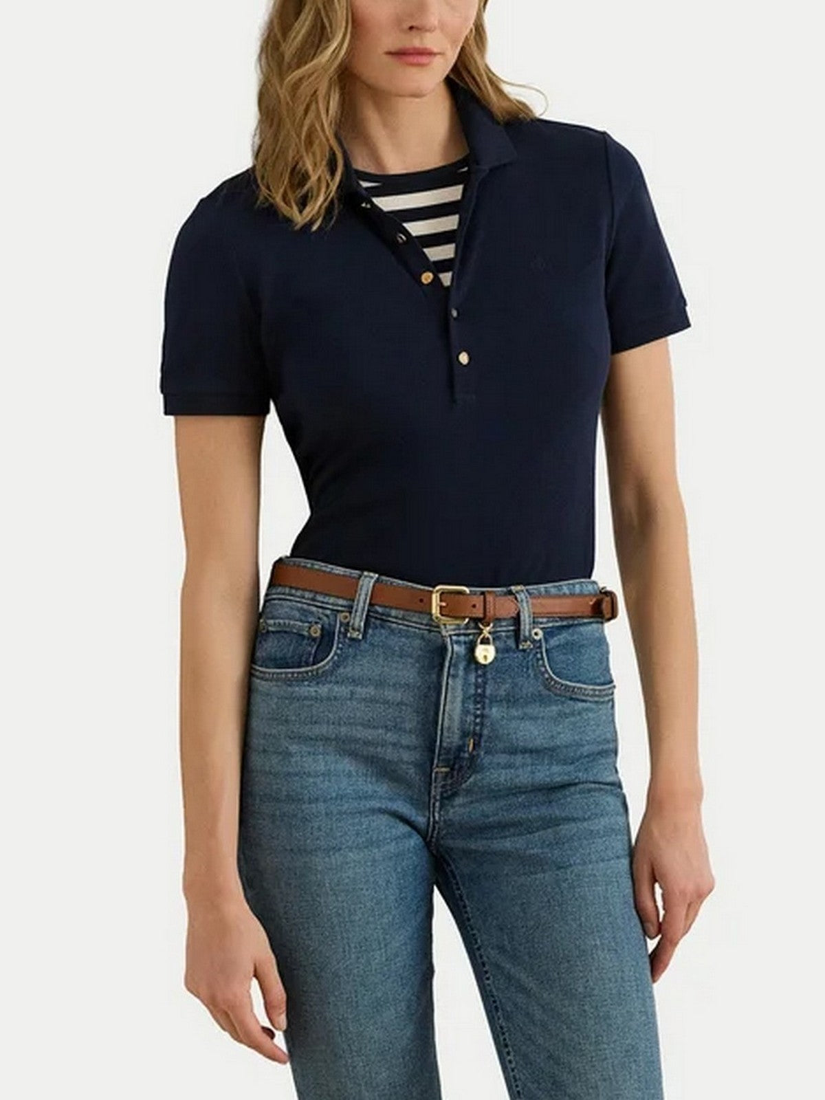 LAUREN RALPH LAUREN Polo Donna KIEWICK-KNIT 200679219 028 LAUREN NAVY gioboutiqueweb