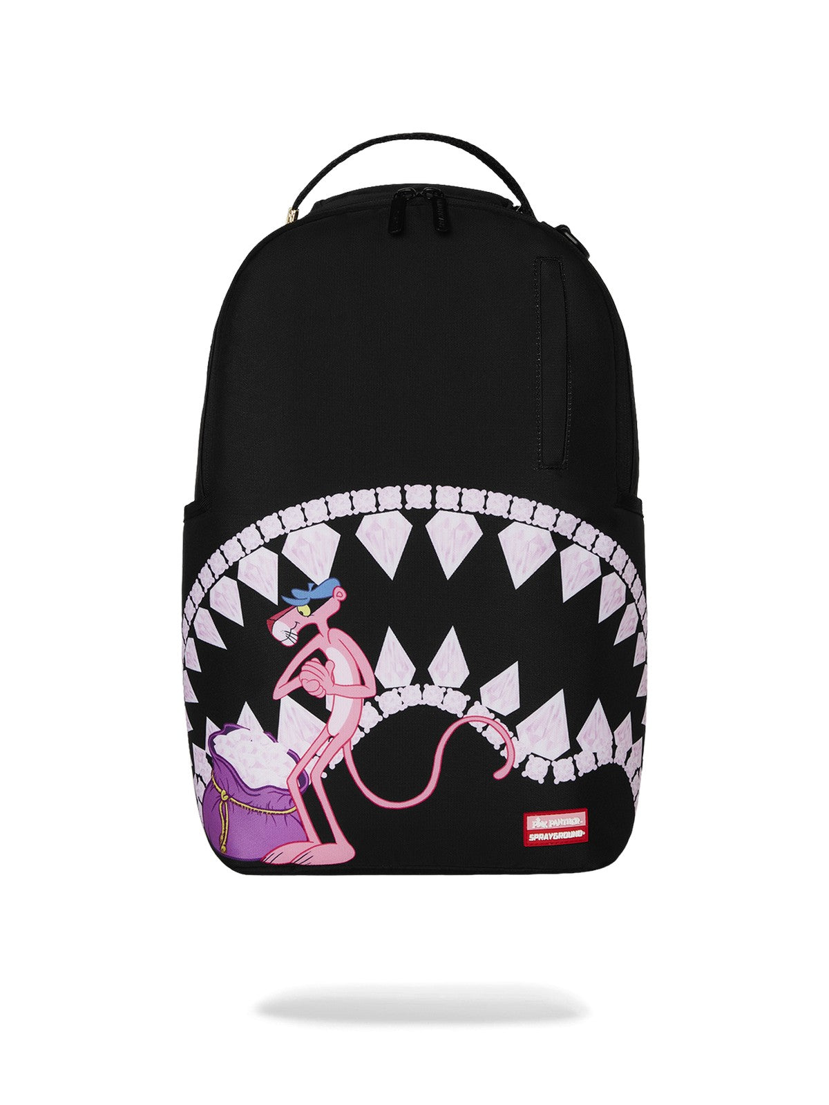 SPRAYGROUND Zaino Uomo PINK PANTHER DIAMOND SHARK DLXR BACKPACK 910B7423NSZ Nero gioboutiqueweb
