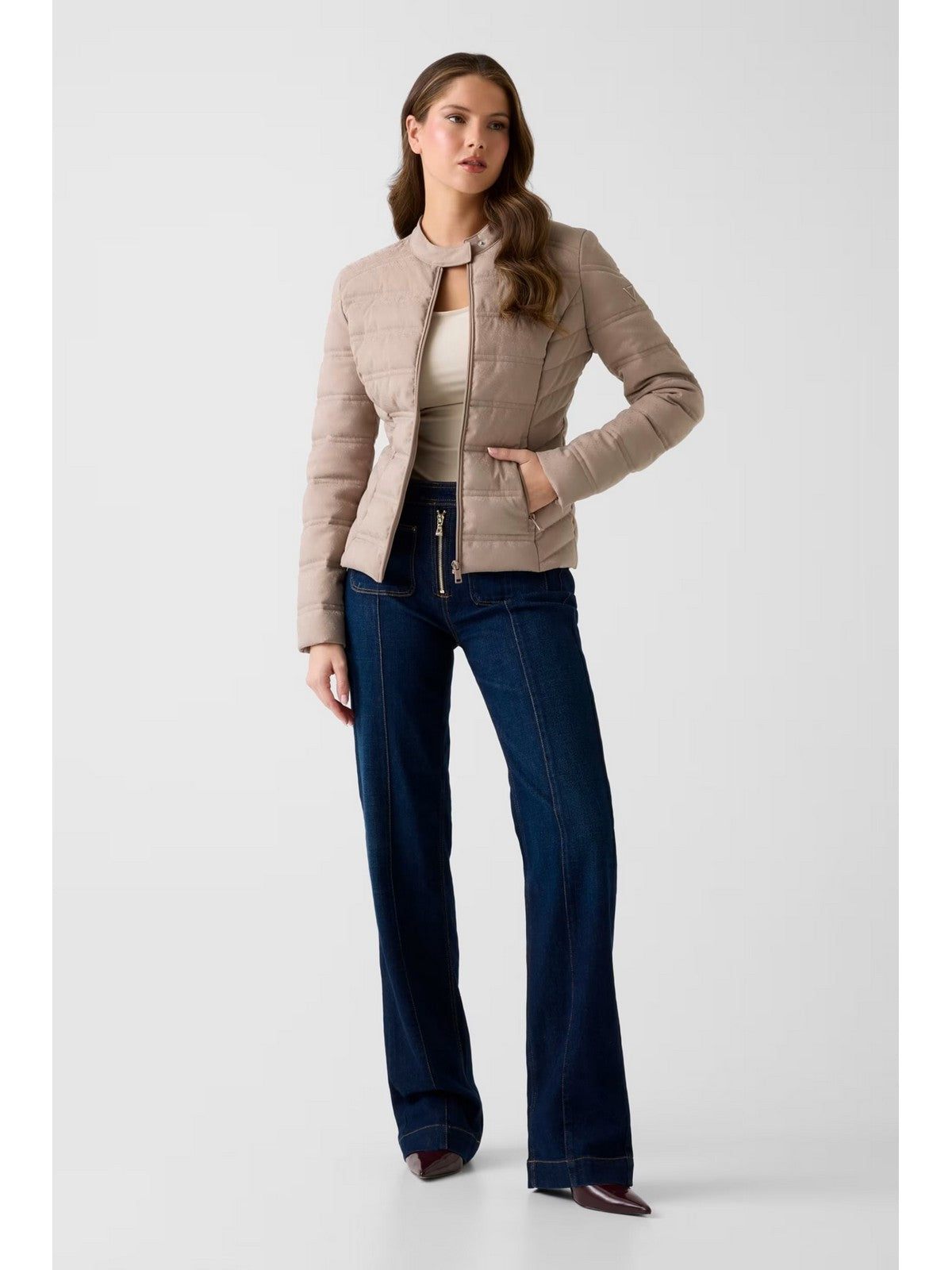 GUESS Giubbino Donna New Vona Logo Jacket W6RL02 WJ492 A10L SUMMER CLAY