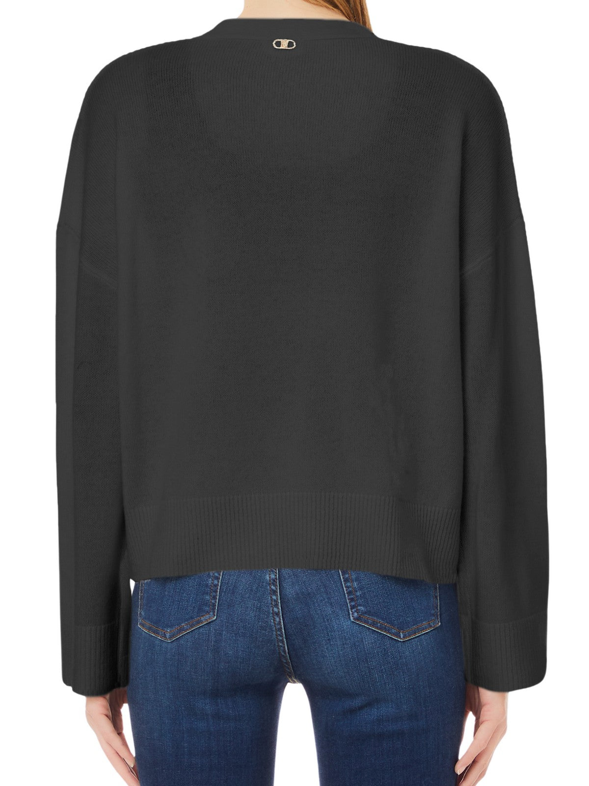 LIU JO WHITE Cardigan Donna WF4433MS009 22222 Nero gioboutiqueweb