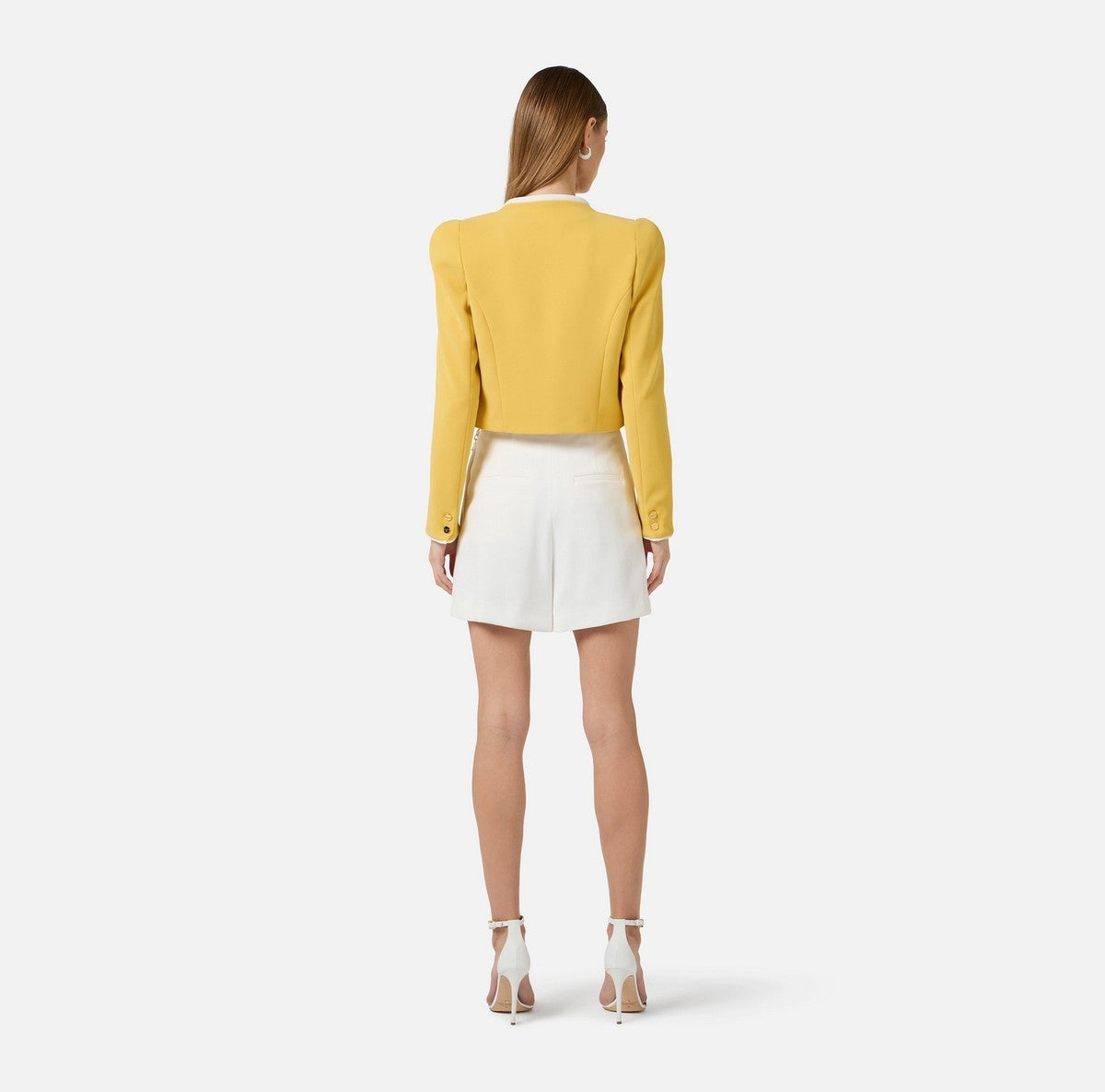 ELISABETTA FRANCHI Pantalone Donna SH00561E2 360 Avorio gioboutiqueweb