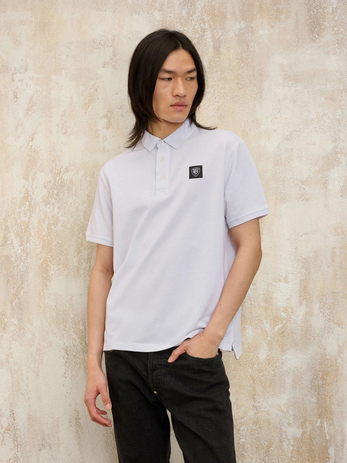BLAUER Polo Uomo ALBAN 25SBLUT02309 007125 100 Bianco gioboutiqueweb