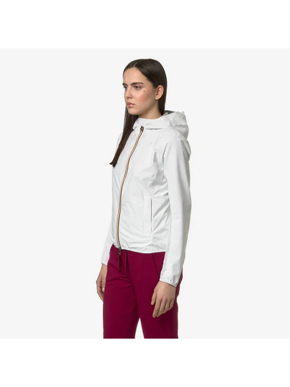 K-WAY Giubbino Donna Lily Eco Stretch Dot K5127LW 001 Bianco gioboutiqueweb