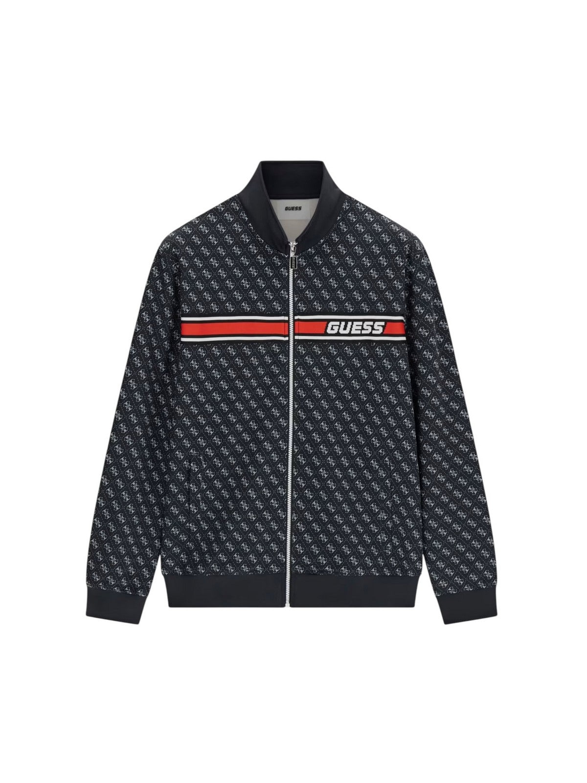 GUESS SPORT Felpa Uomo KORBIN FULL ZIP TRACKSUIT Z2BQ06 K7122 P9QC 4G AOP JET BLACK gioboutiqueweb