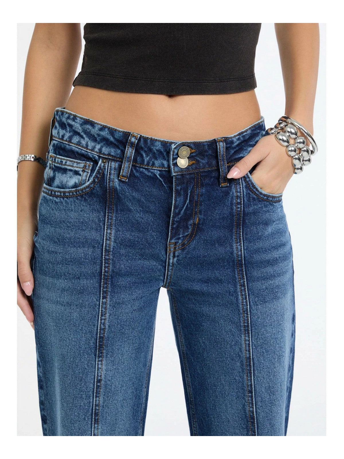 GUESS Jeans Donna GO FLARED W5BA3N D5M4U GOMR GO MEDIUM DARK MARBL gioboutiqueweb