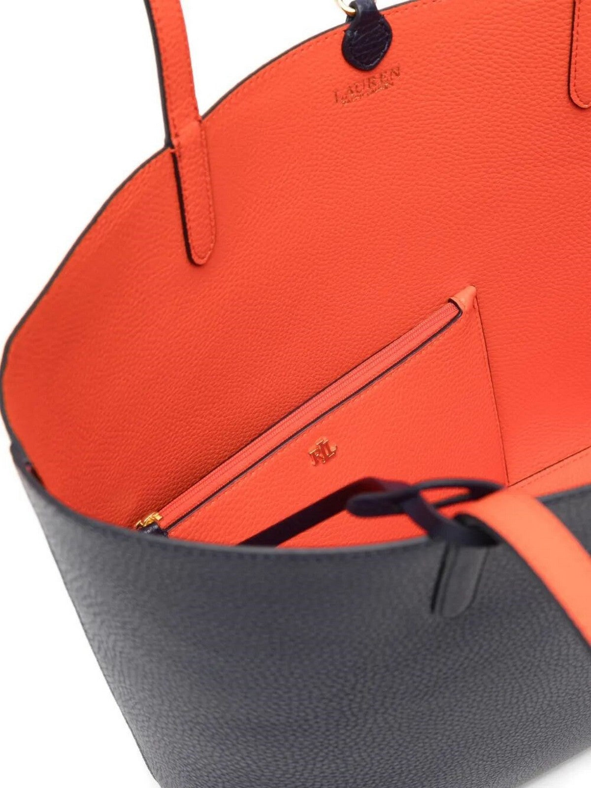 LAUREN RALPH LAUREN Borsa Donna RVRSBLE TOTE-TOTE-MEDIUM 431795329 079 REFINED NAVY/DUSK ORANGE