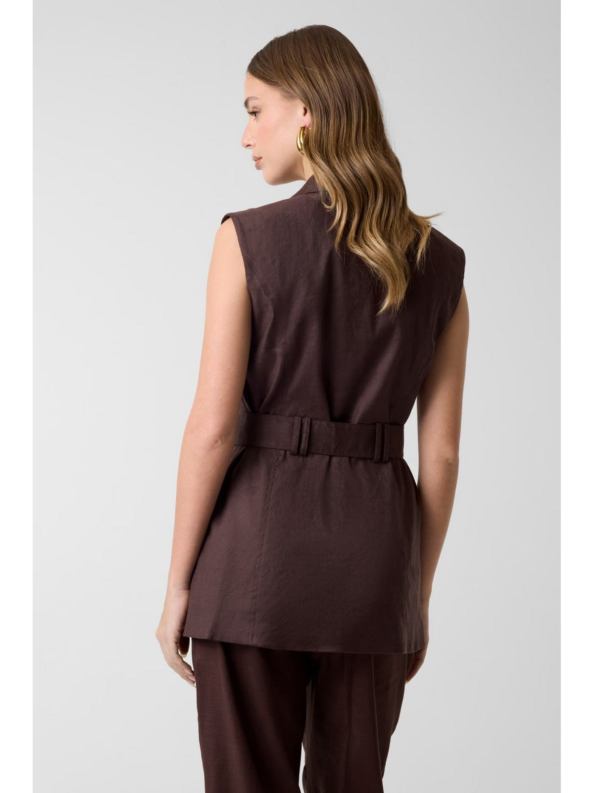GUESS Gilet Donna SL CARLA BLAZER W6GN05 W1760 G1EB REGAL BROWN gioboutiqueweb
