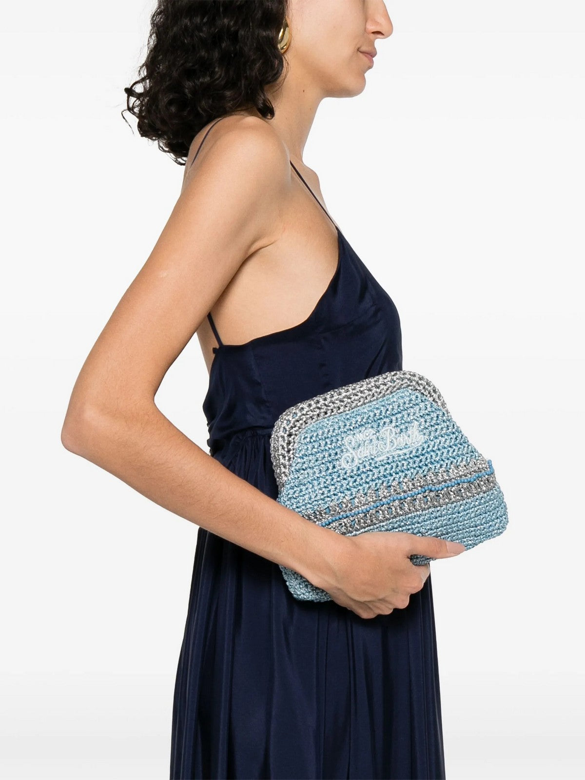 MC2 SAINT BARTH Borsa Donna CROCHET POUCH N 09556L LUREX 3133 EMB
